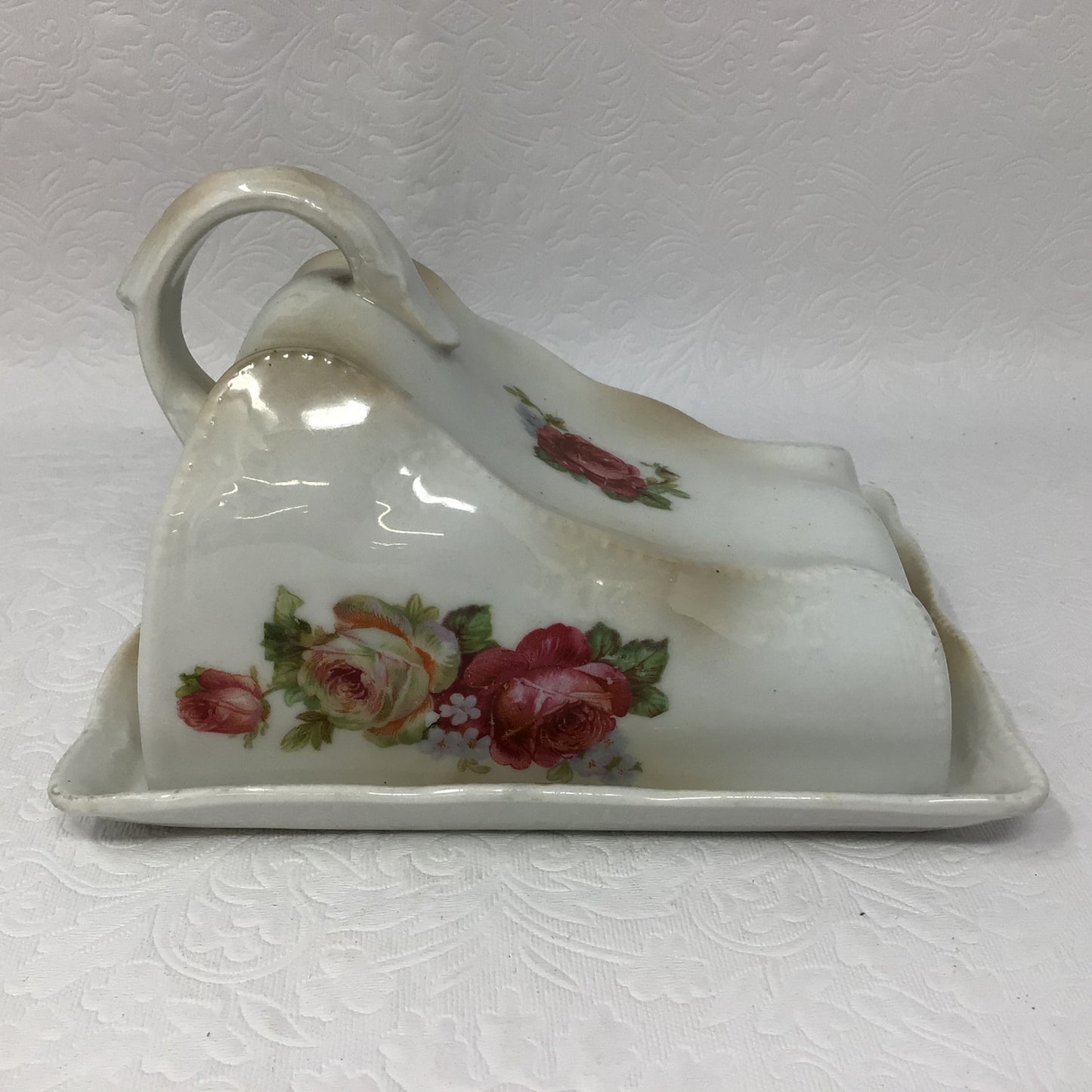 Vintage Rose Cheese Dish