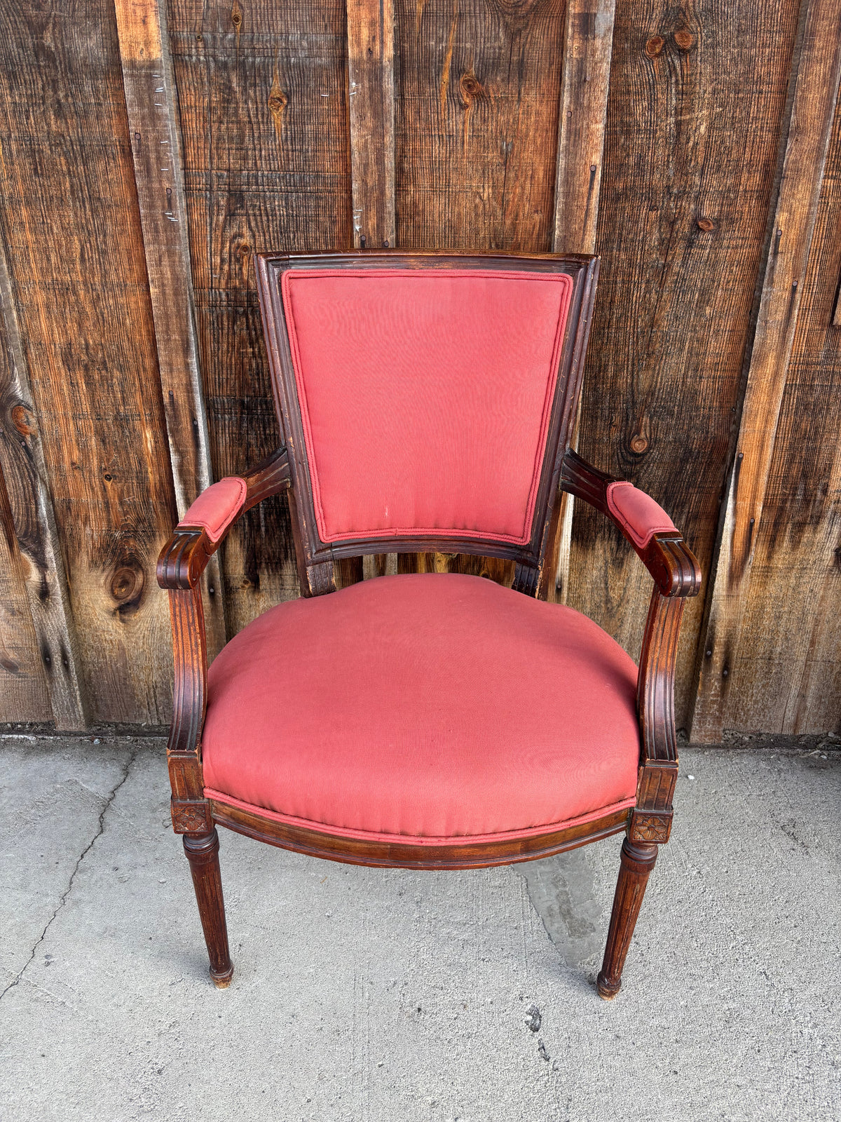 Vintage Pink Upholstered Armchair