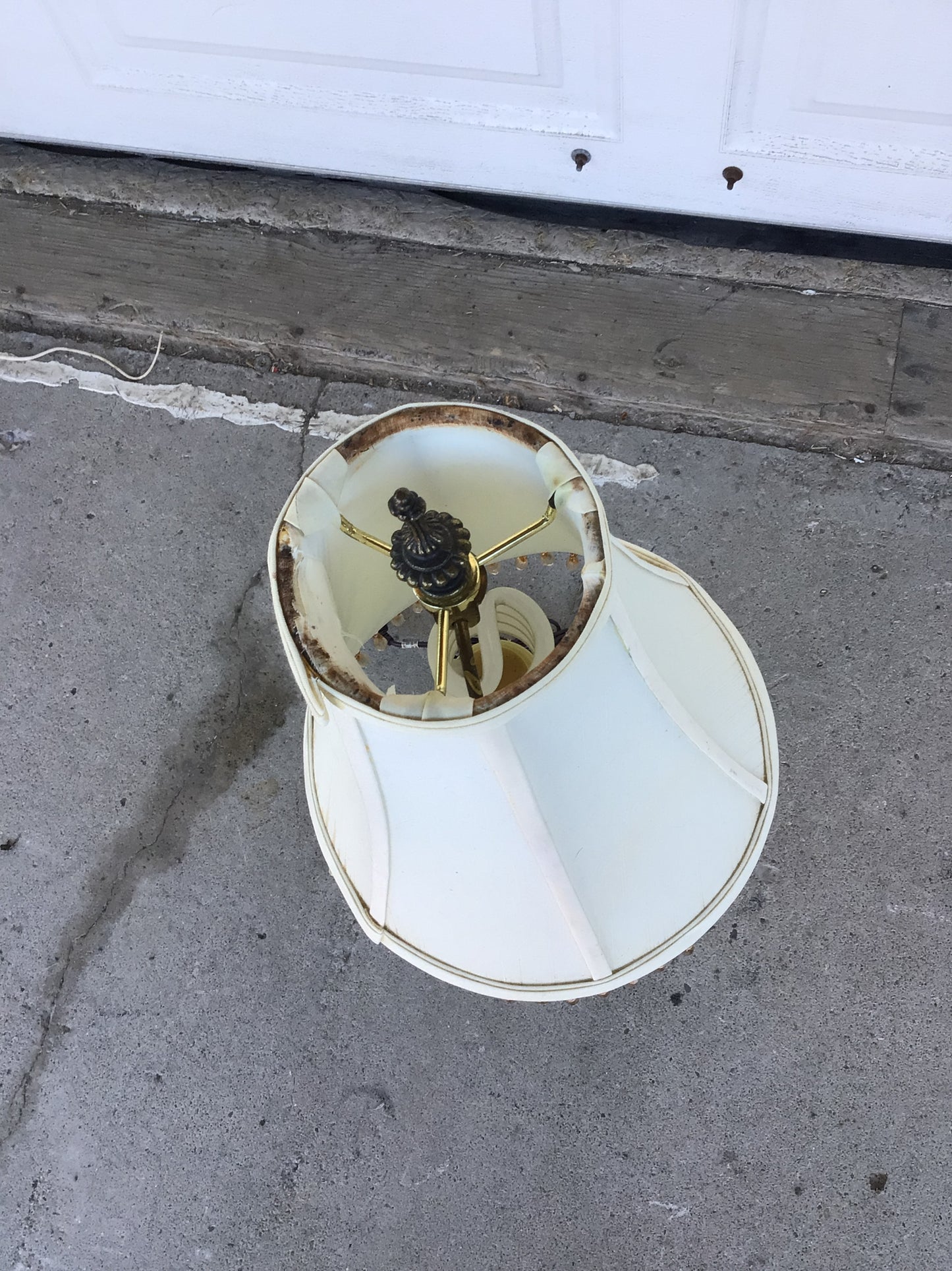 Pineapple Brass Lamp with Beaded Shade
