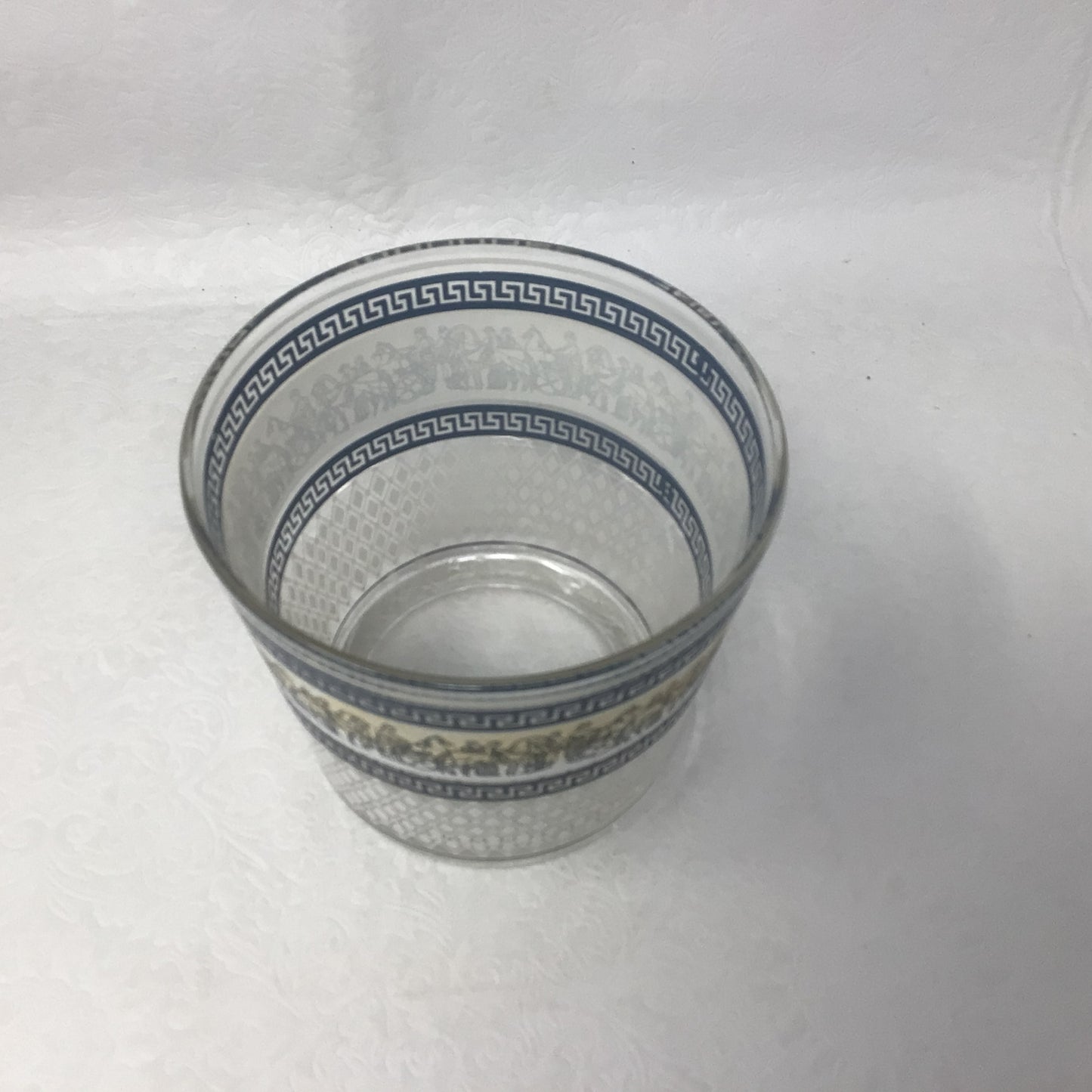 Jeanette Glass Patrician Blue Ice Bucket