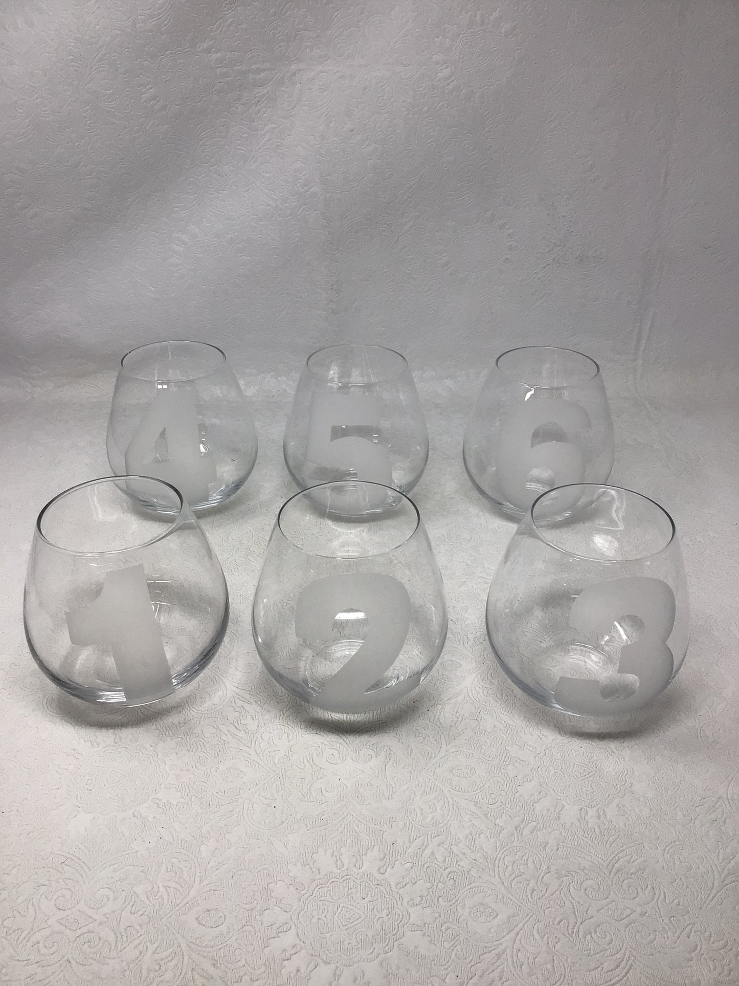 Numbered Wine Glasses