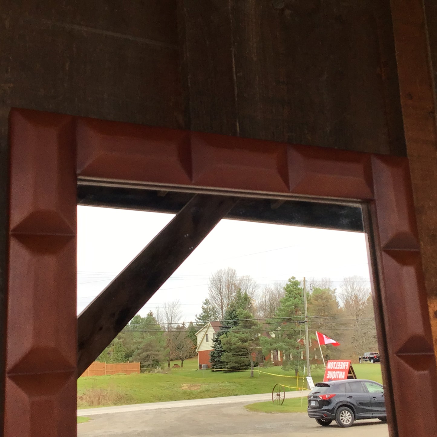 Vintage Wooden Carved Mirror