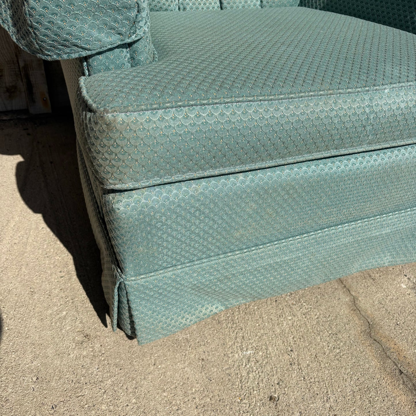 Fish Scale Pattern Seafoam Green Armchair