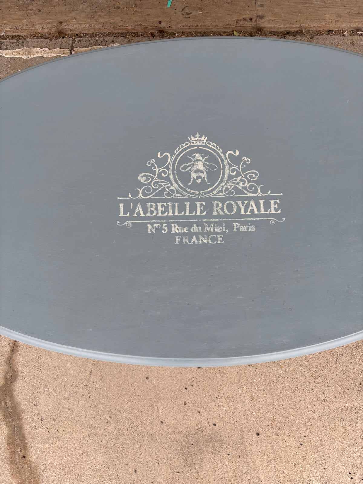 Baby Blue Oval Coffee Table
