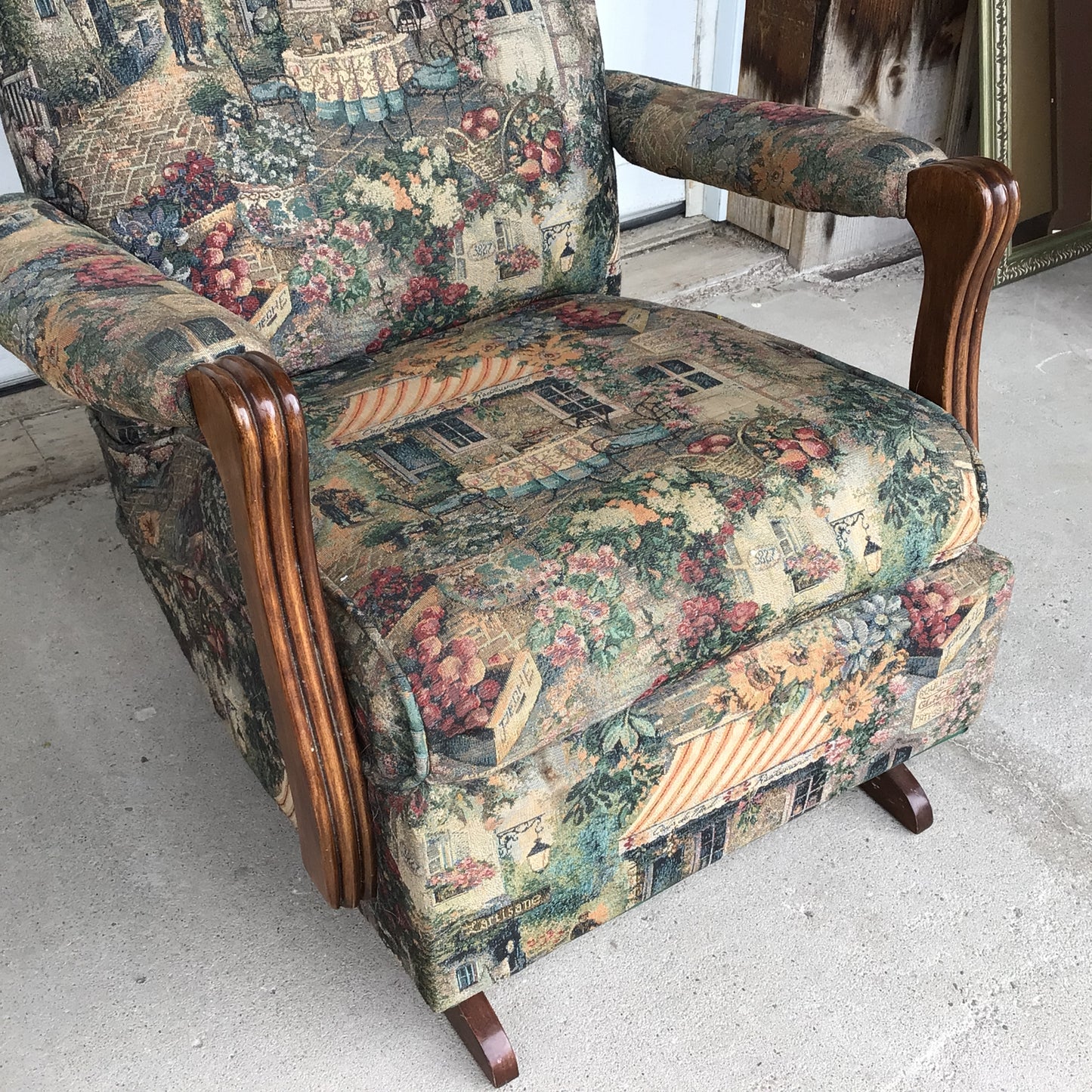 1930’s Johnson Benchwork Swan Arm Rocking Chair