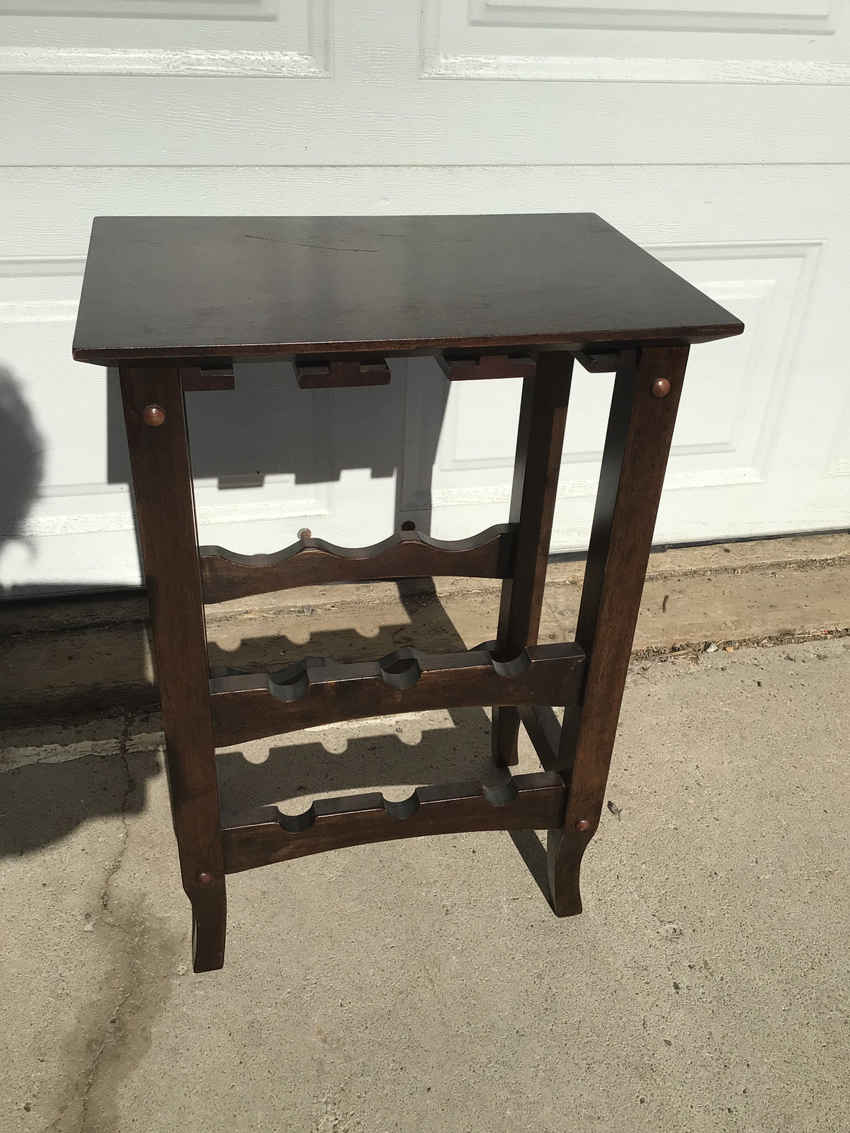Dark Wood Wine Rack
