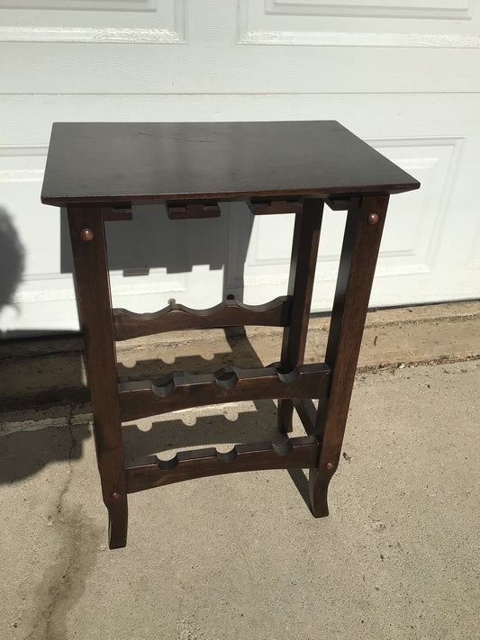 Dark Wood Wine Rack