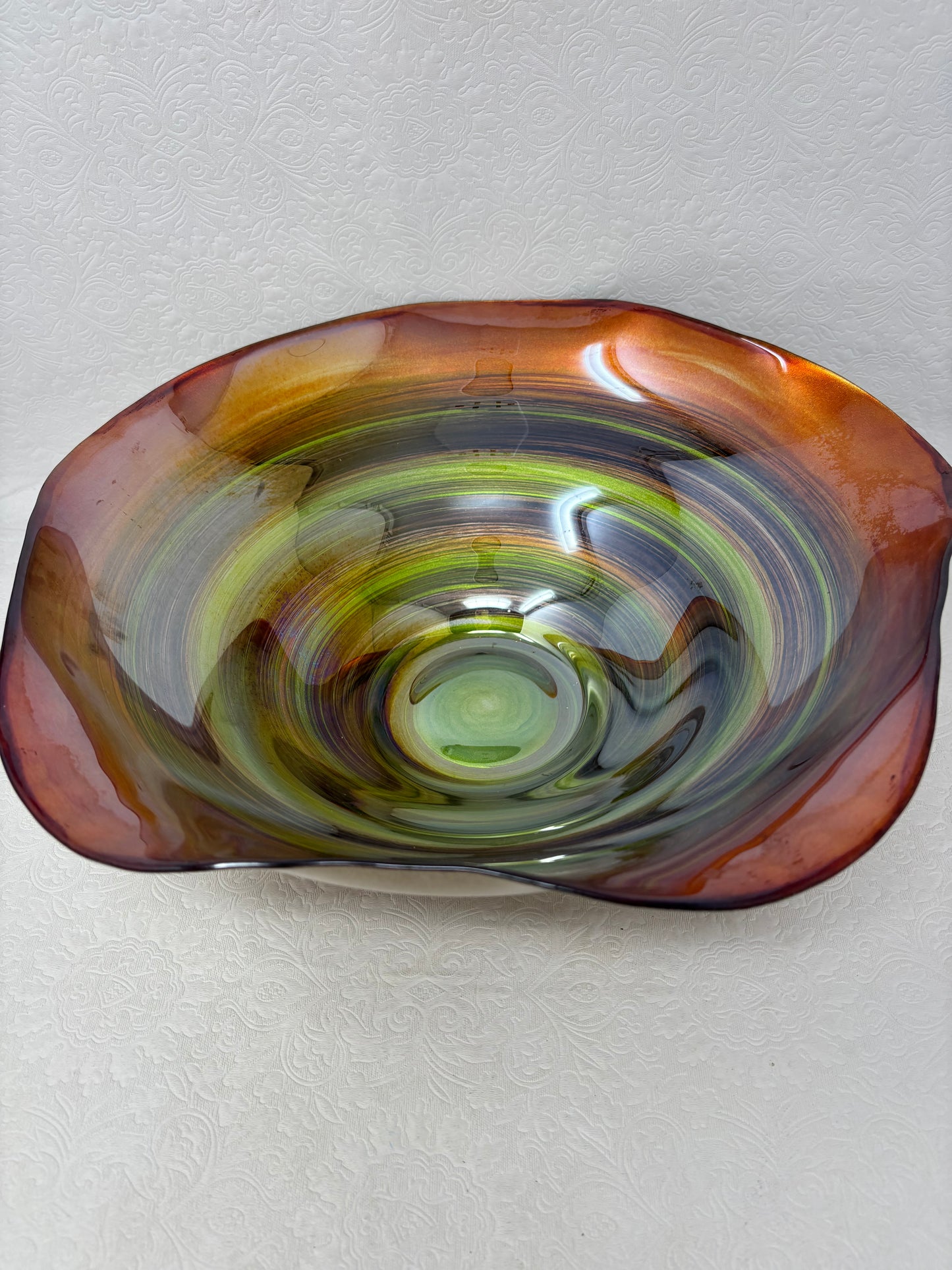 Gold Color Full Abstract Decorative Bowl