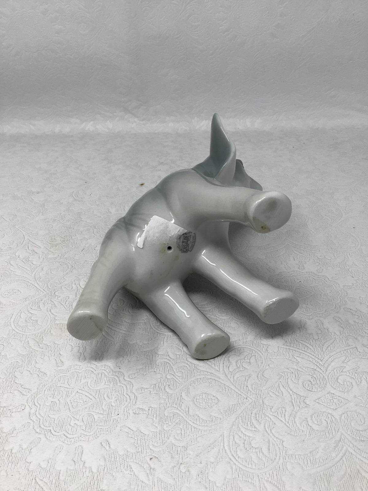 Vintage Glazed Ceramic Elephant Figurine