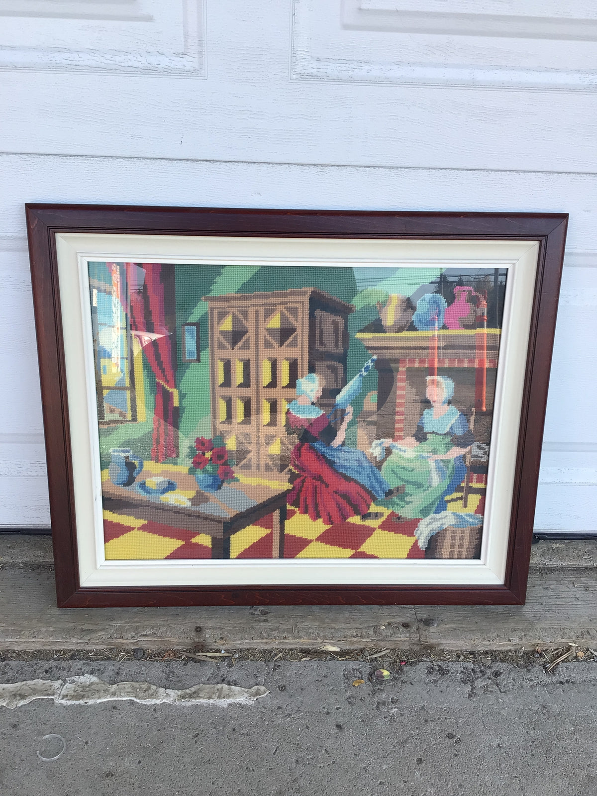 Vintage French Needlepoint Tapestry