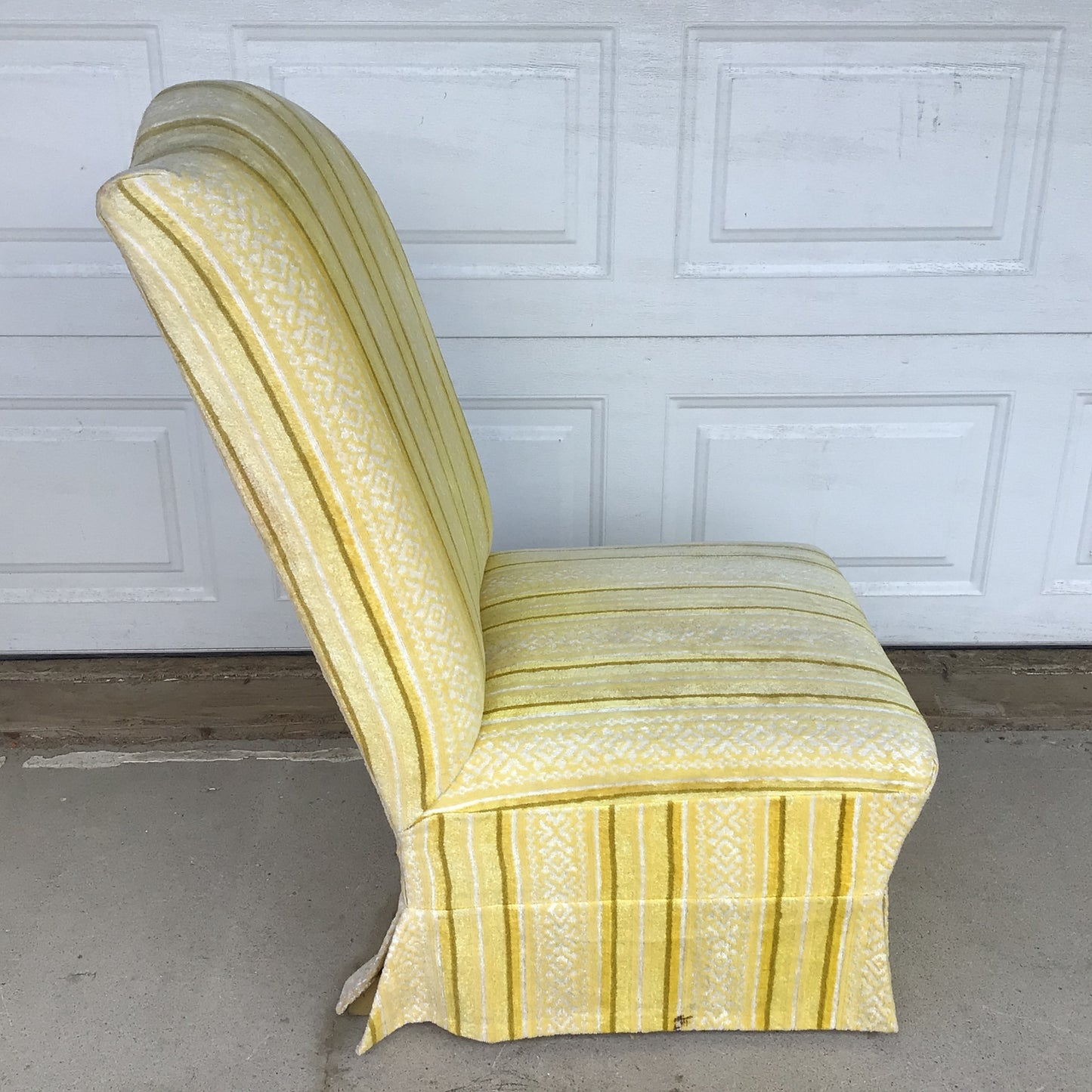 Yellow and Cream Slipper Rocker