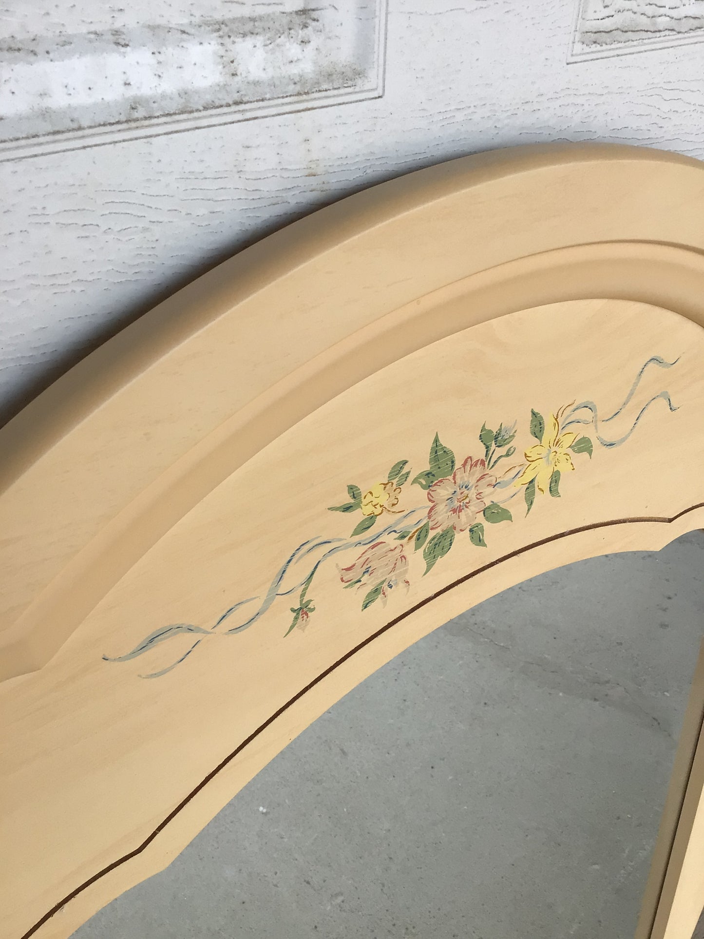Large Hand Painted Flower Mirror