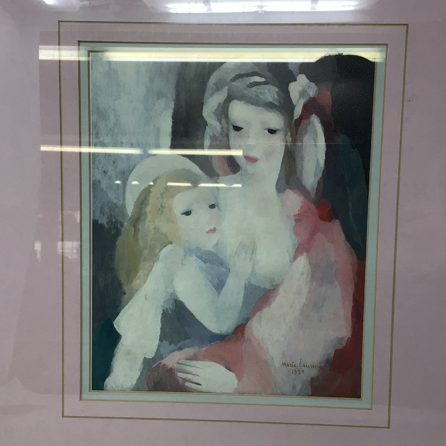 Vintage Print Of “Mother And Child” By Marie Laurencin In Frame