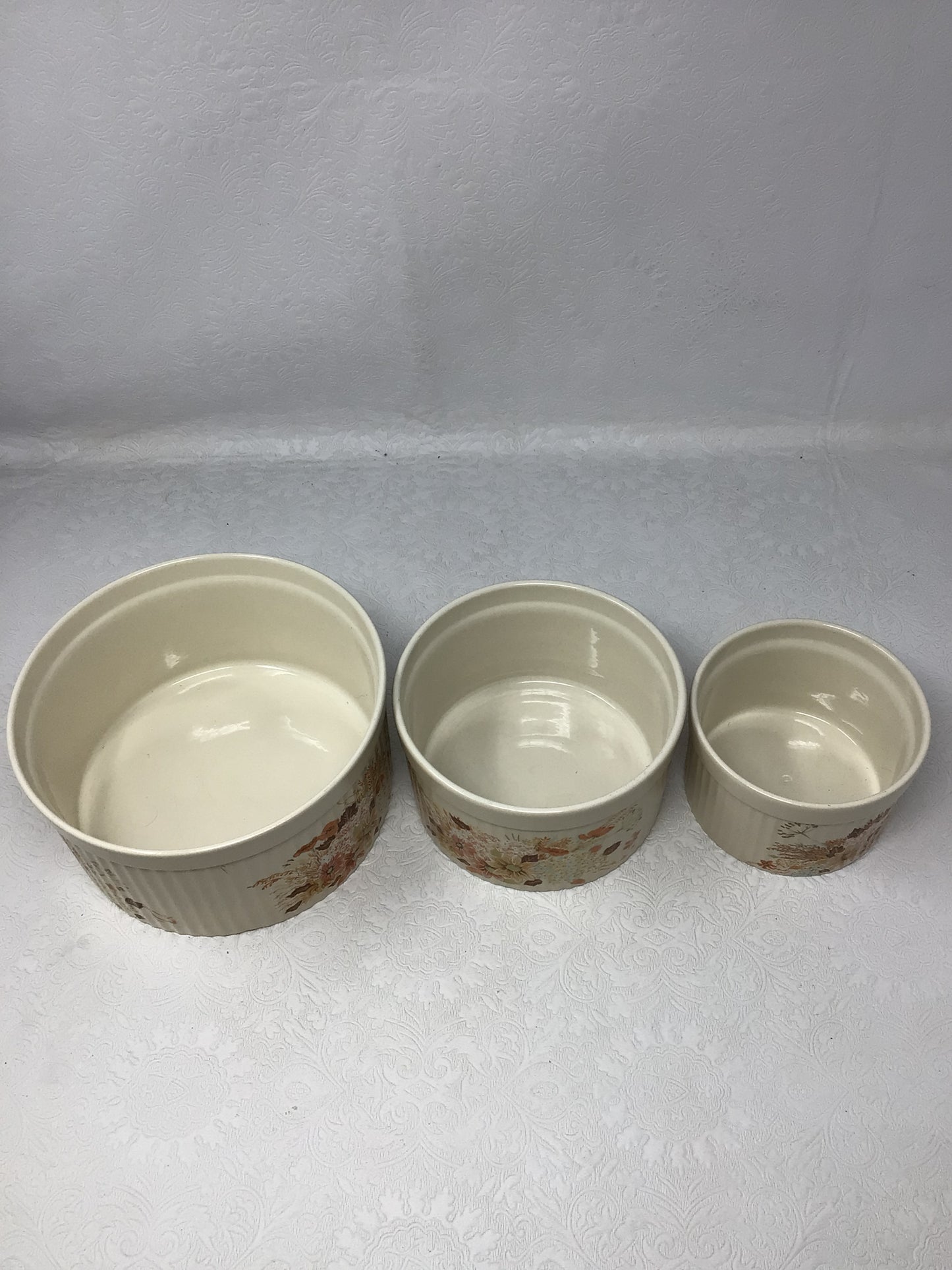 Vintage Poole Pottery Summer Glory Souffle Dishes