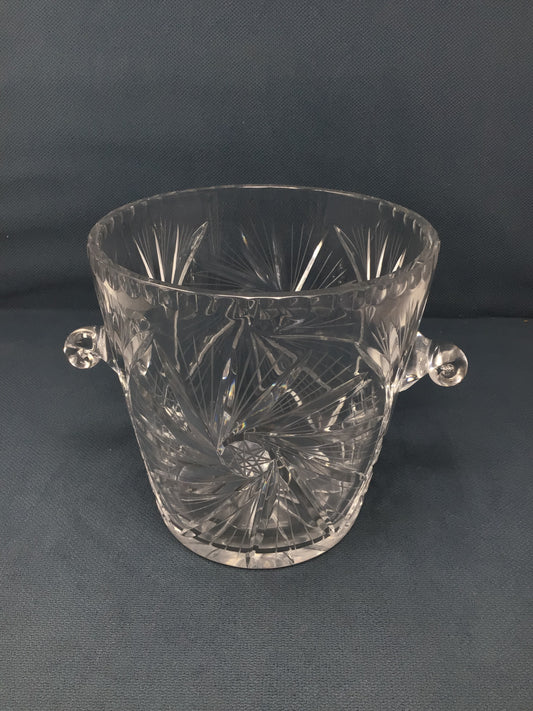 Vintage Cut Crystal Ice Bucket