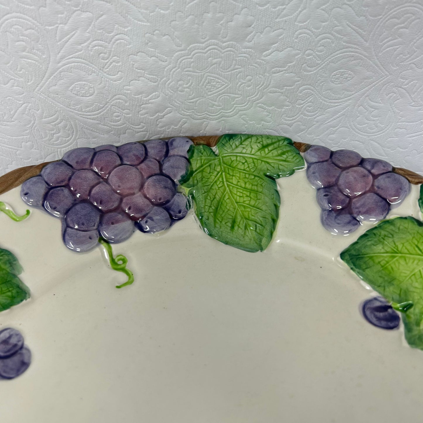 Fitz and Floyd Arbor Grape Cake Stand