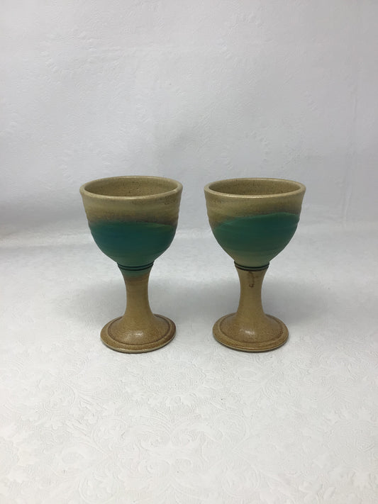 Handmade Studio Pottery Goblets