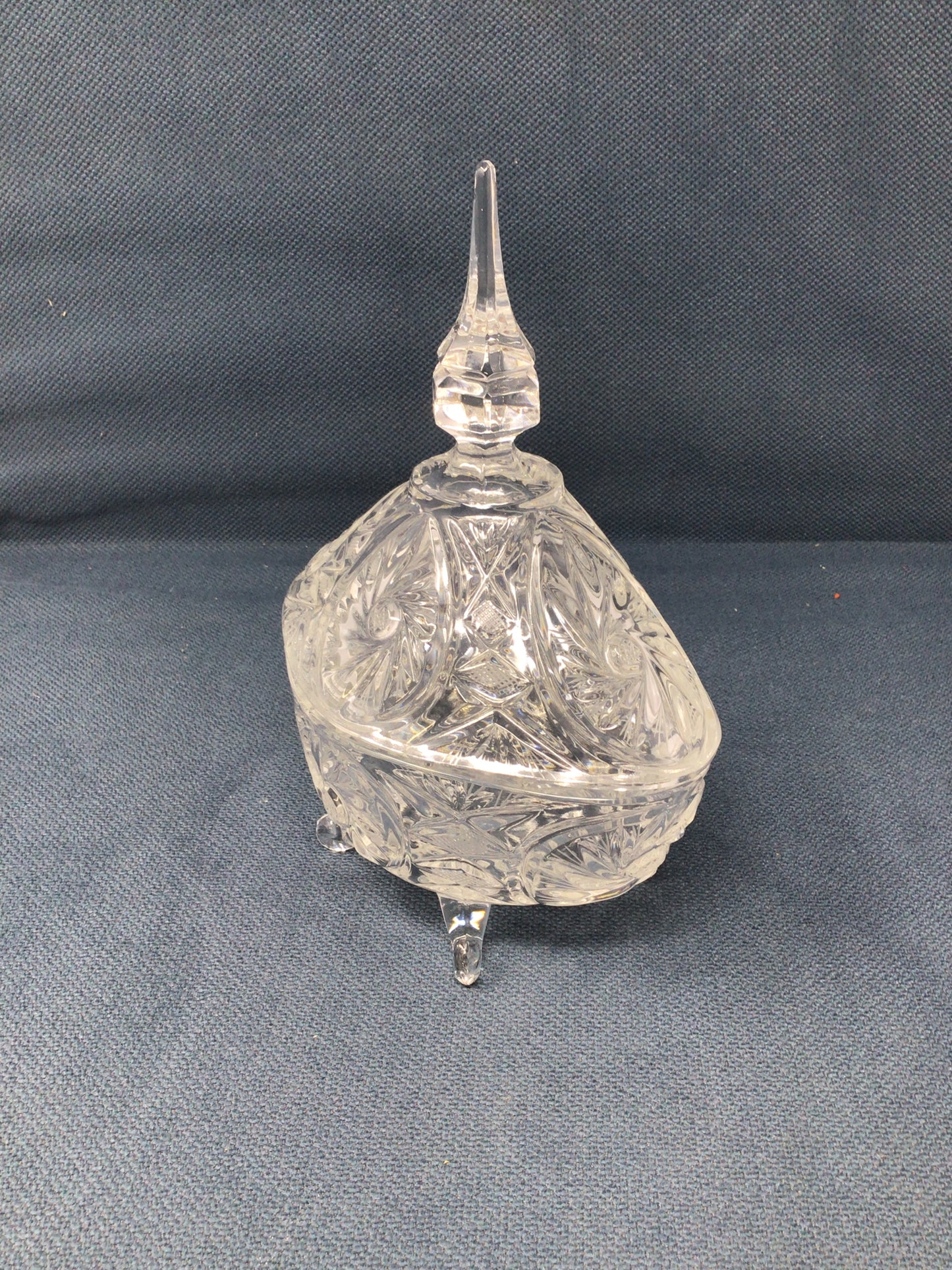 Vintage Crystal Footed Candy Dish