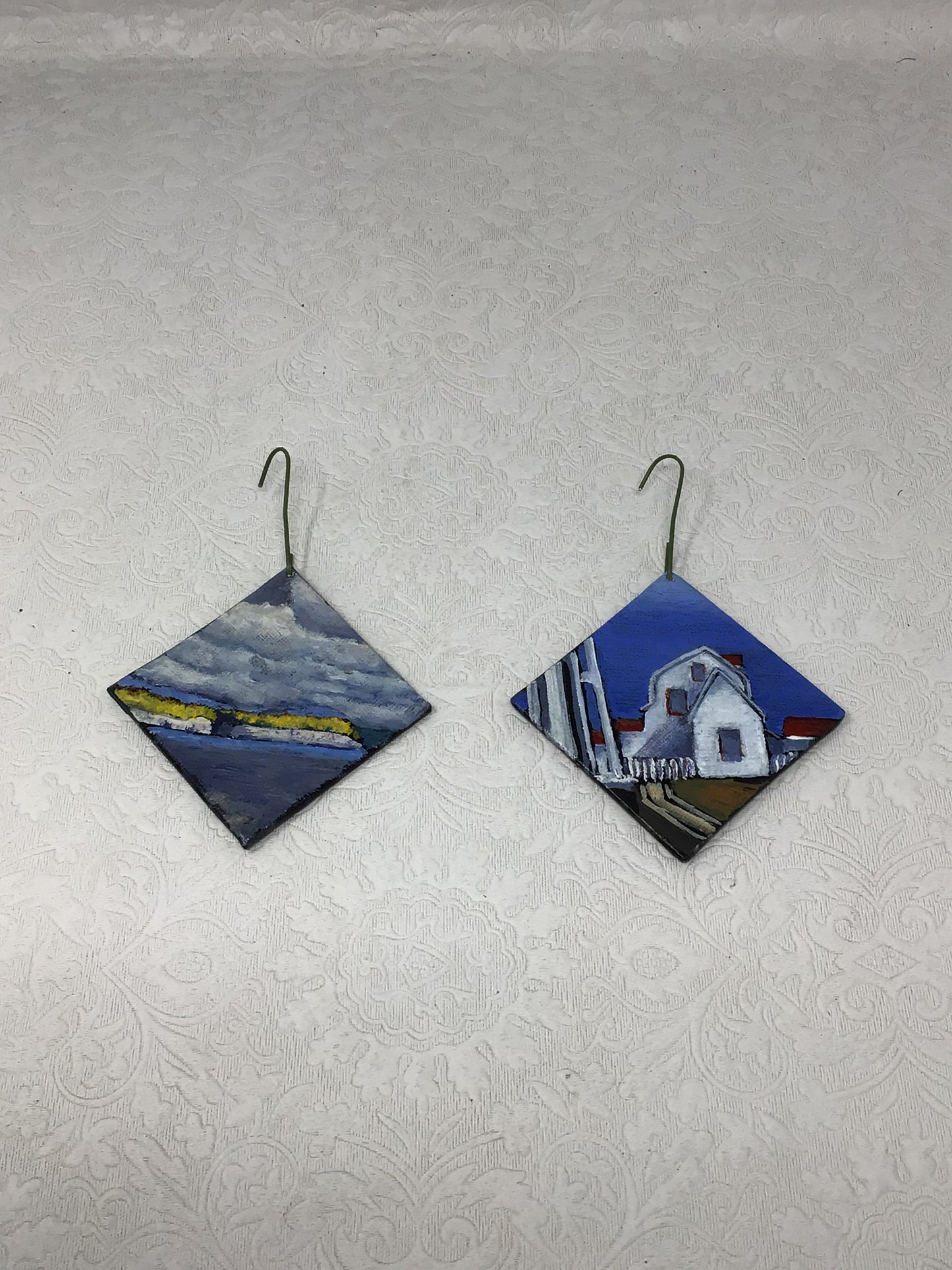 Seaside Miniature Paintings by Sally O’Grady, Set of 2