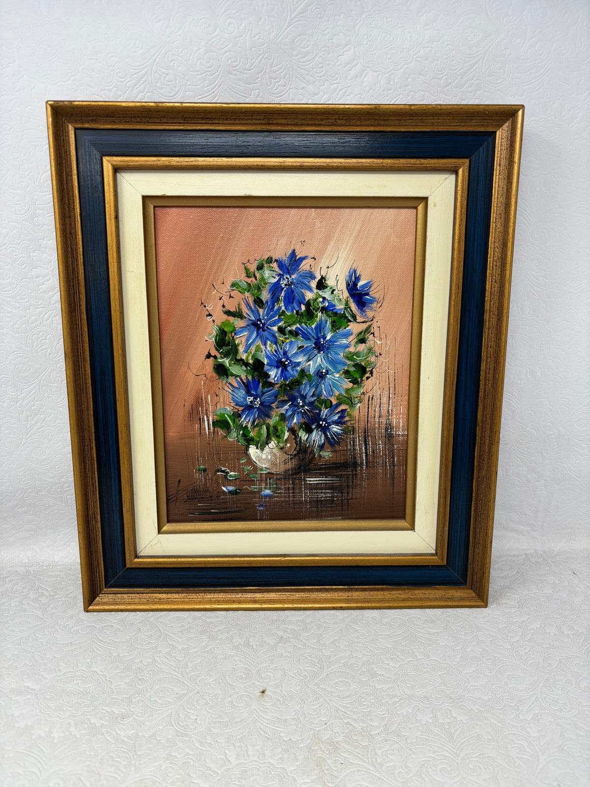 Vintage Framed Still-life Oil Painting of a Bouquet