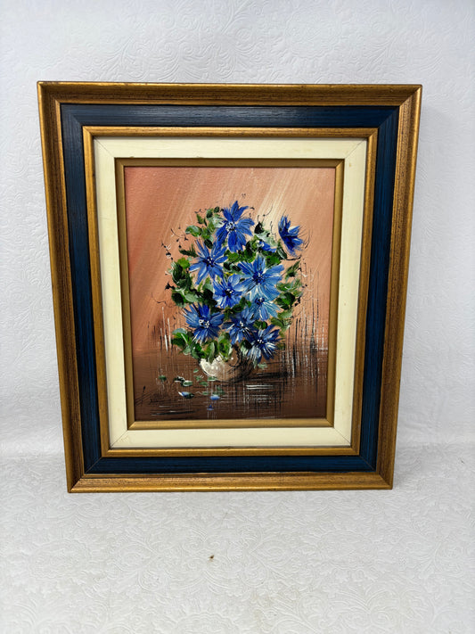 Vintage Framed Still-life Oil Painting of a Bouquet