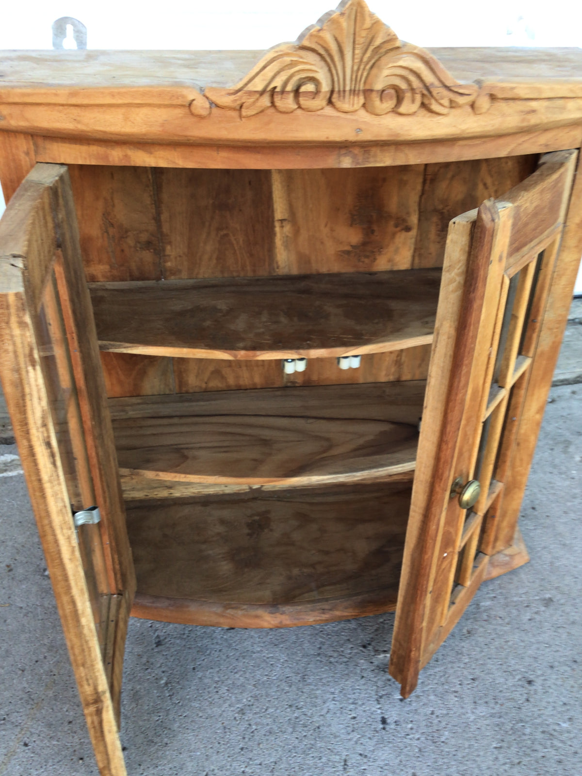 Vintage Wall Mounted Small Wood Cabinet