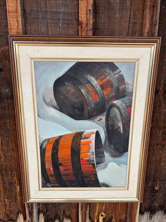 “Three Old Barrels” by Douglas Rickard