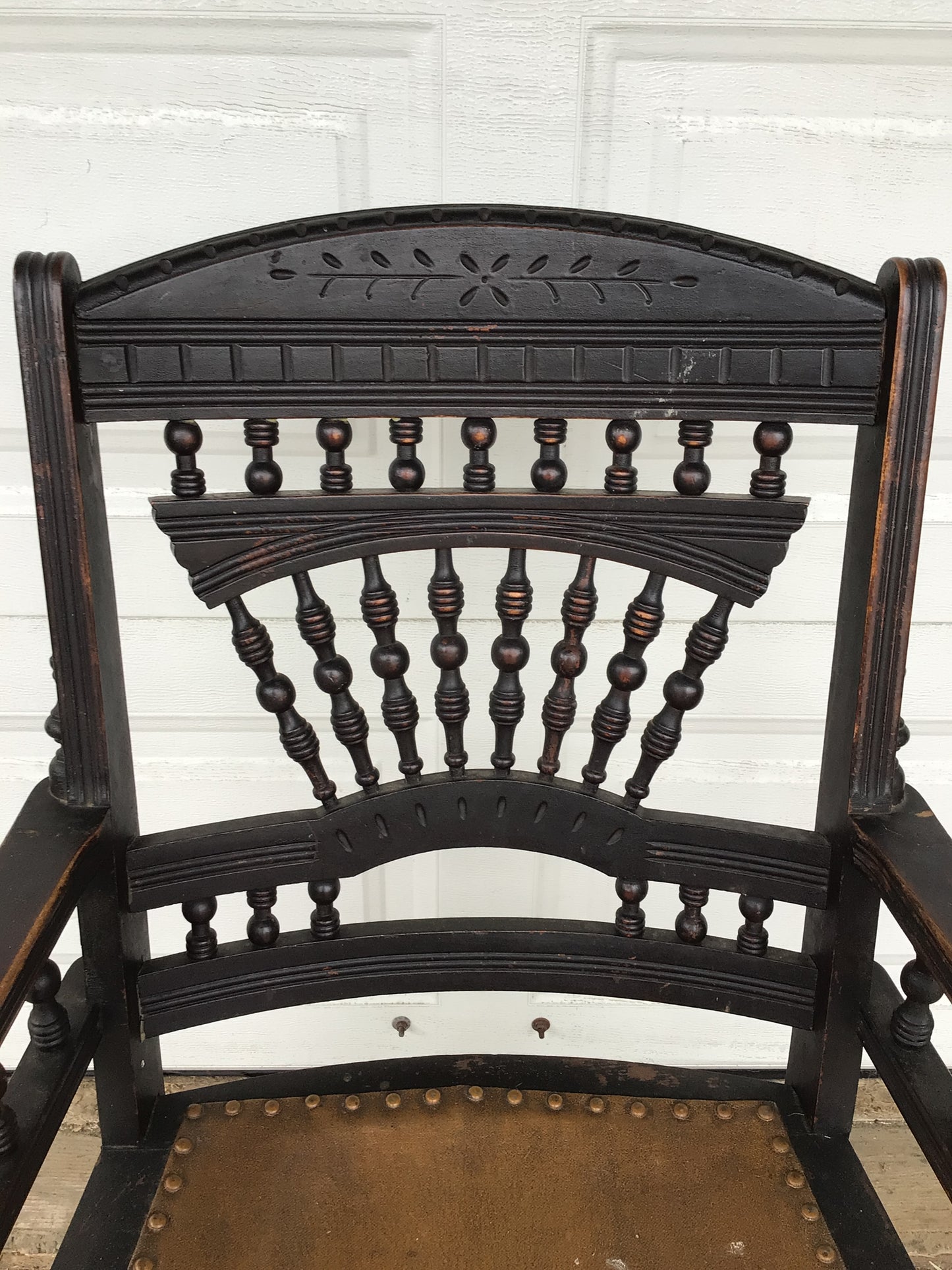 Antique Victorian-Style Spindle Back Armchair