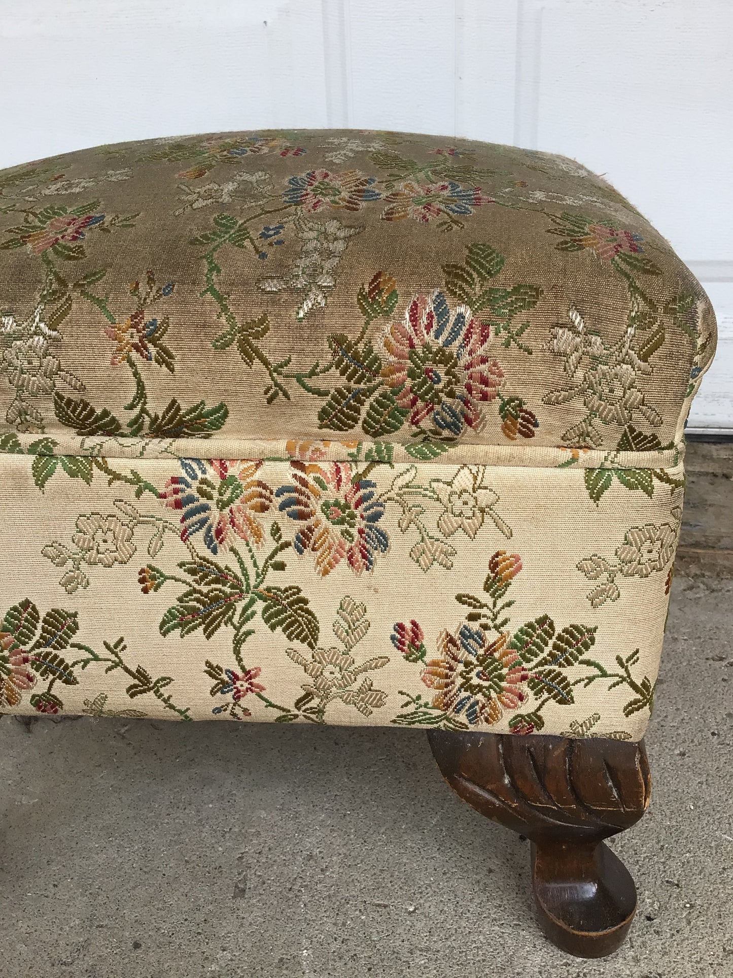 Brocade Footstool