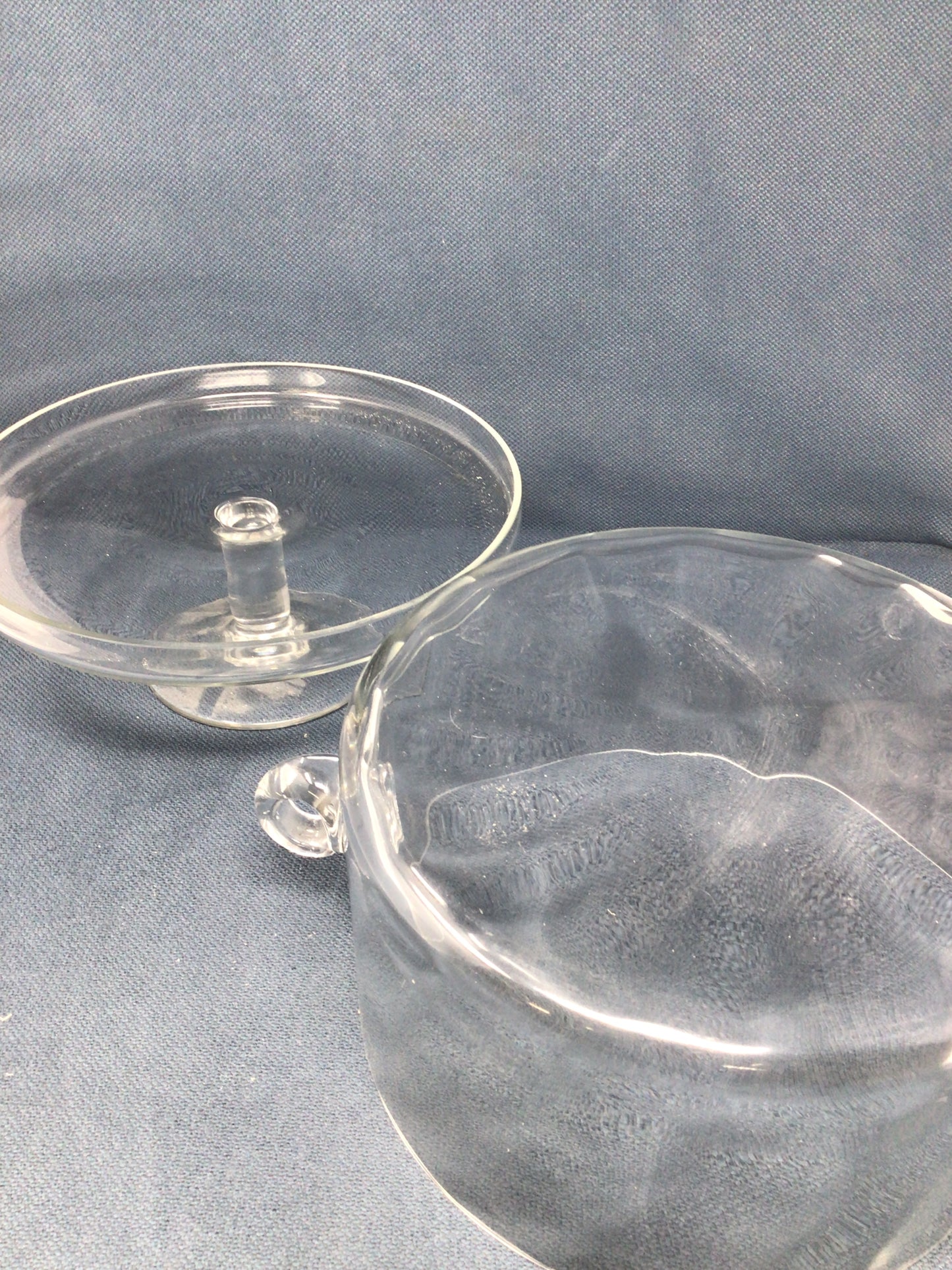 Clear Glass Lidded Pedestal Cake Stand