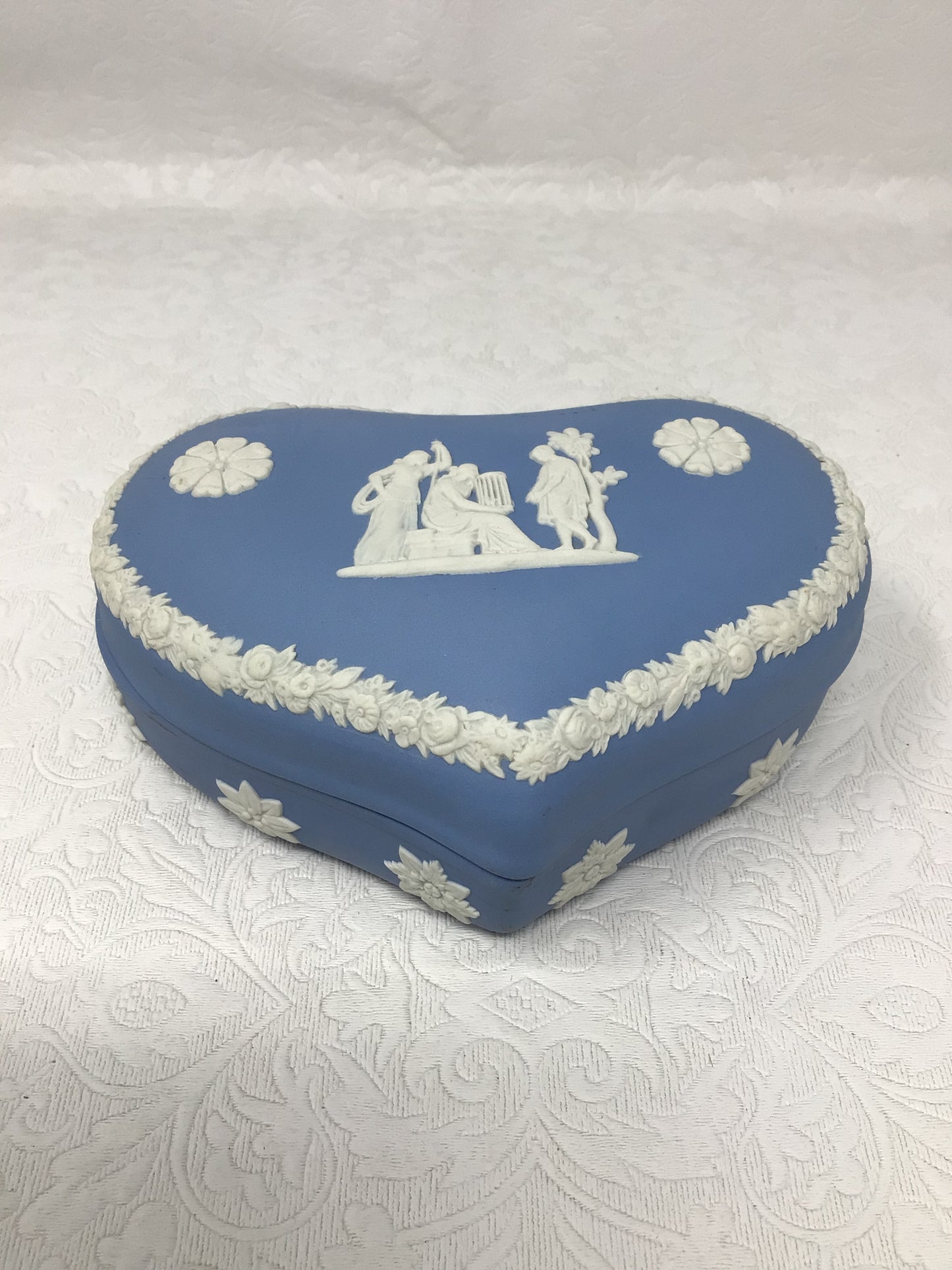 Wedgwood Jasperware Blue Heart Trinket Box