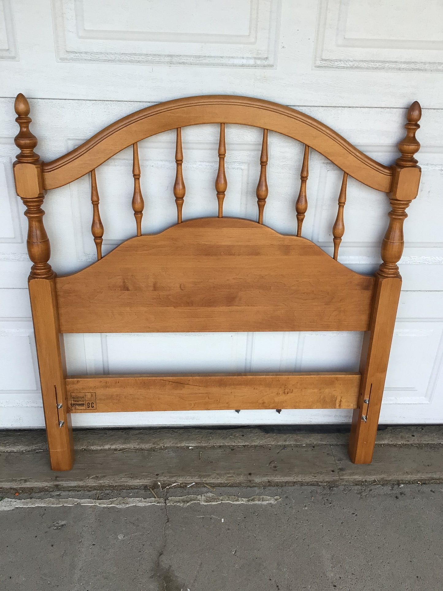 Single Bed Wooden Head and Footboard