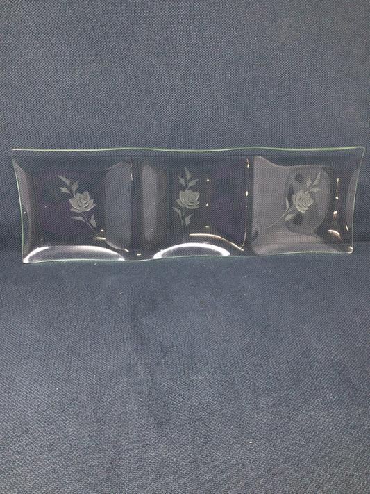 Rose Glass Tray