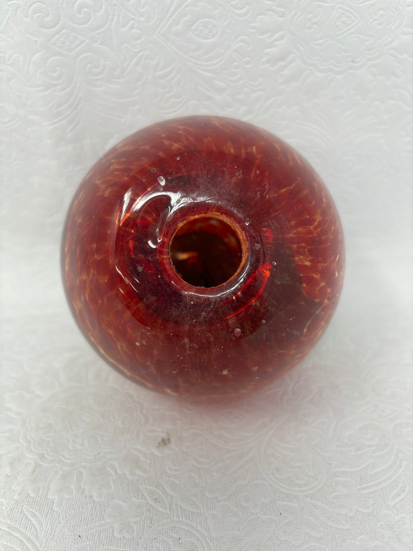 Vintage Hand Blown Glass Apple