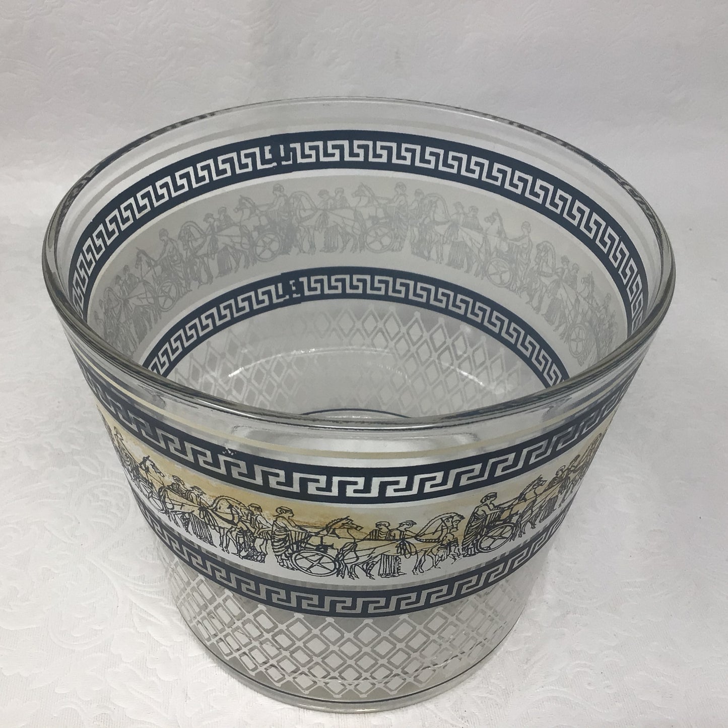 Jeanette Glass Patrician Blue Ice Bucket