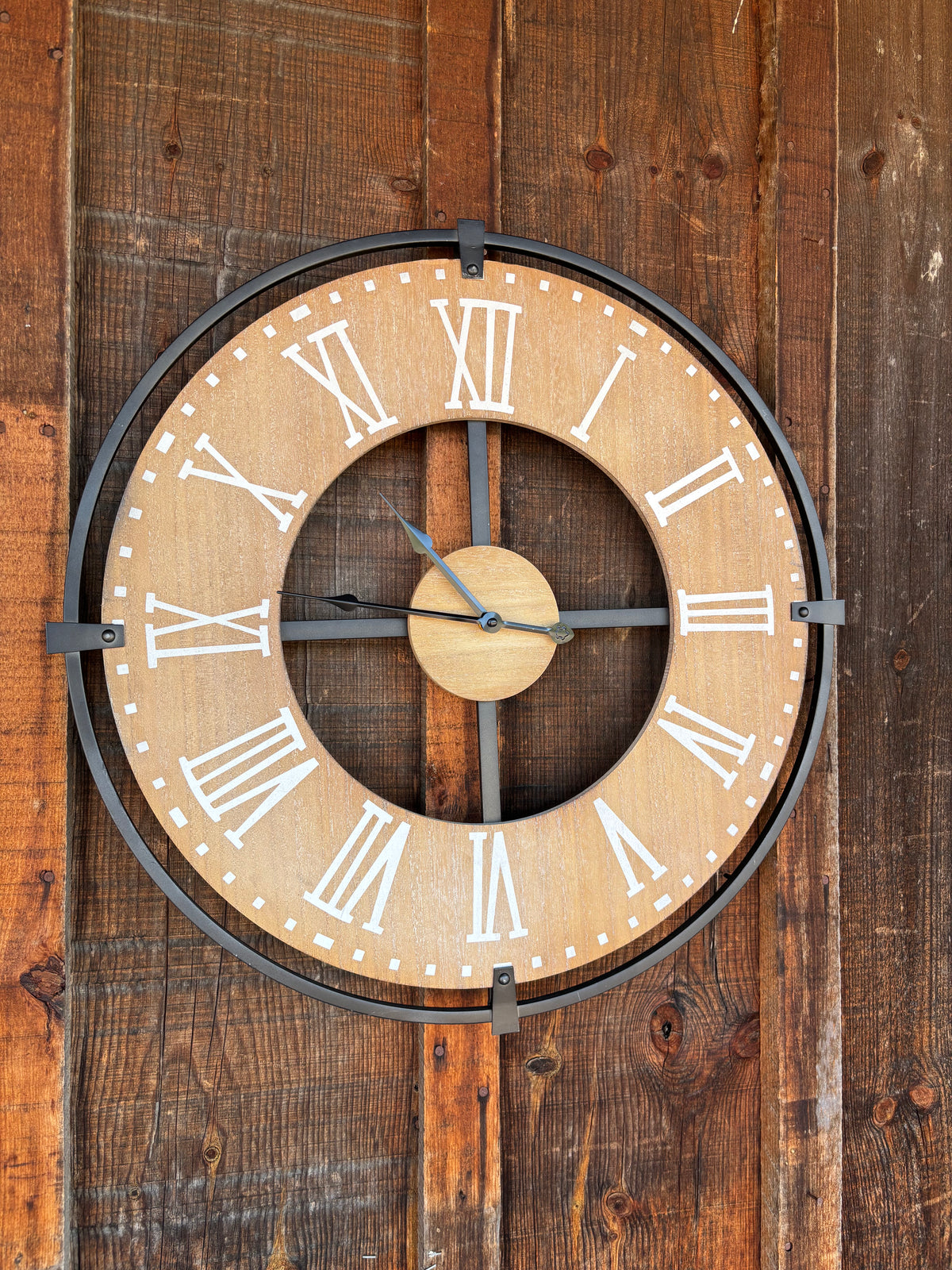 Large Rustic Wall Clock