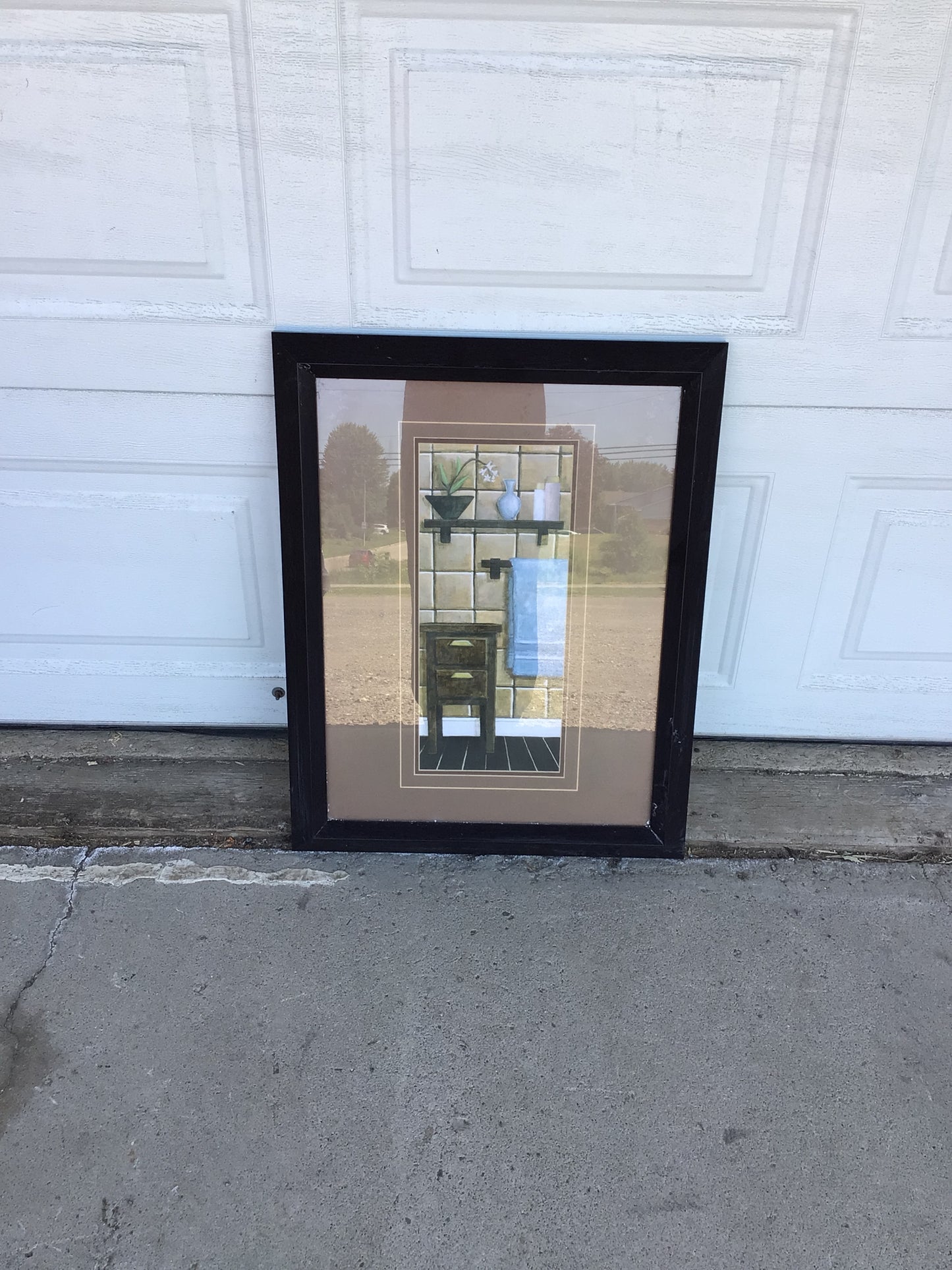 Framed “Modern Bath Panel IV” Print by Megan Meagher