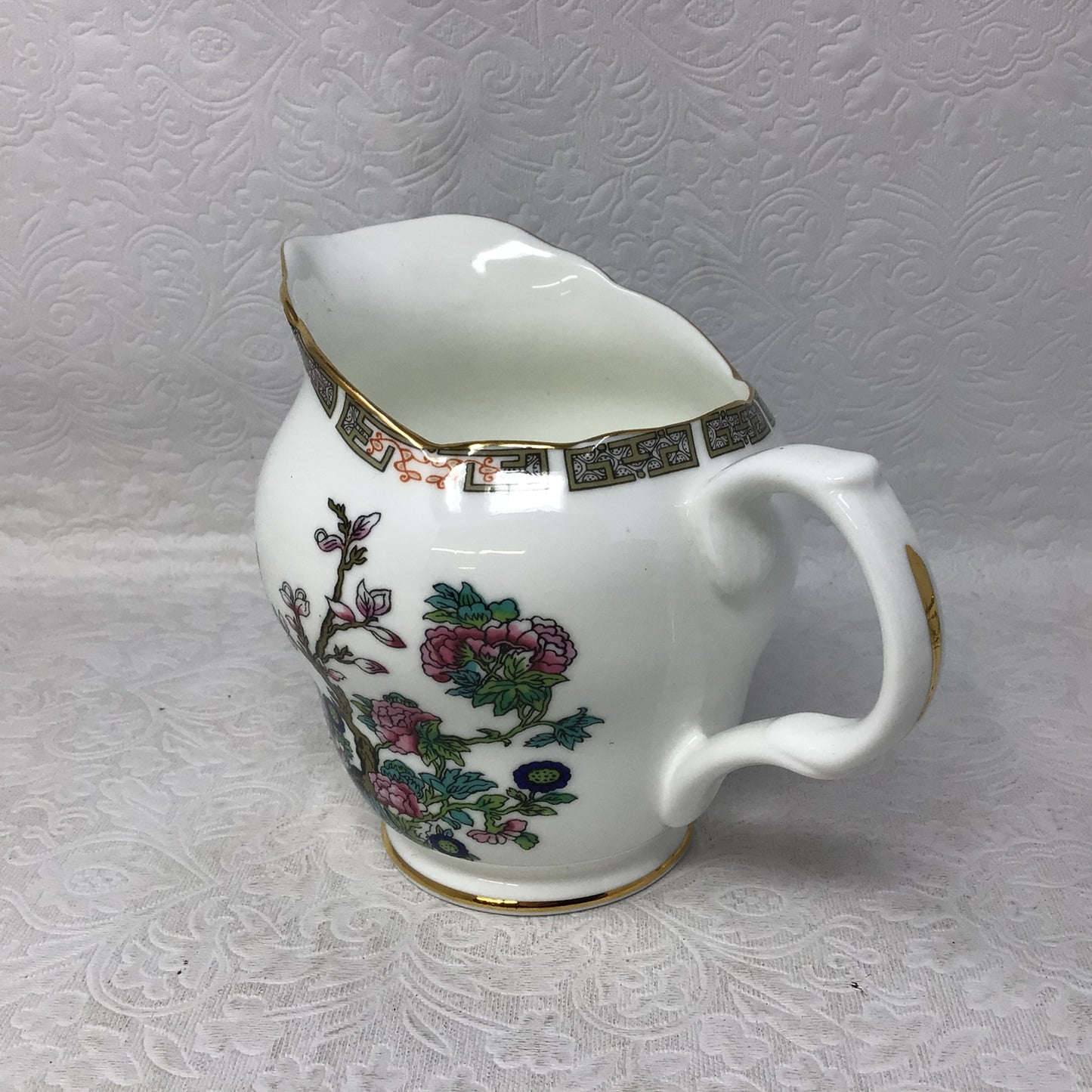 Vintage Indian Tree Design Creamer and Sugar Dish