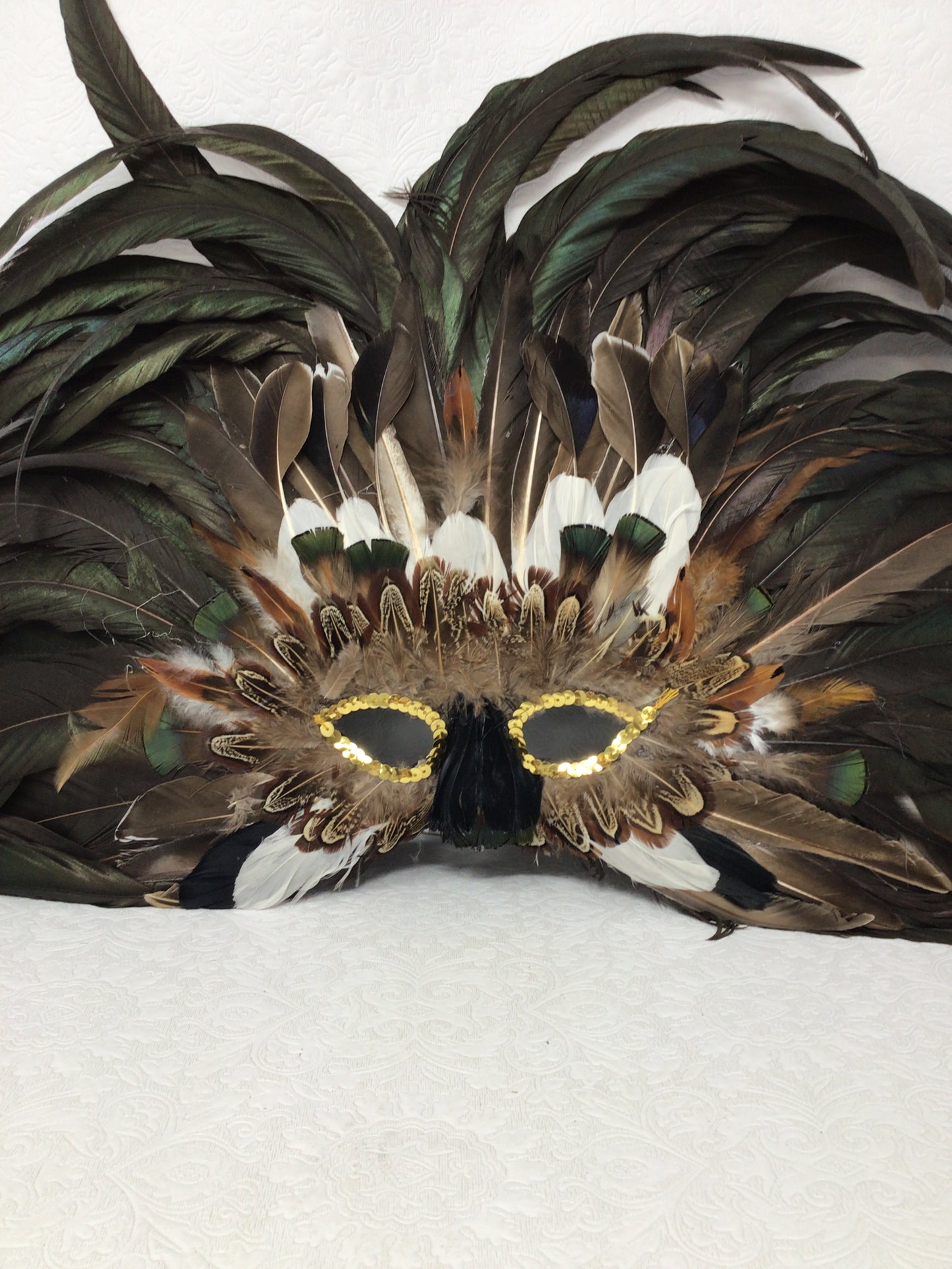 Set of 2 Feathered Masquerade Masks