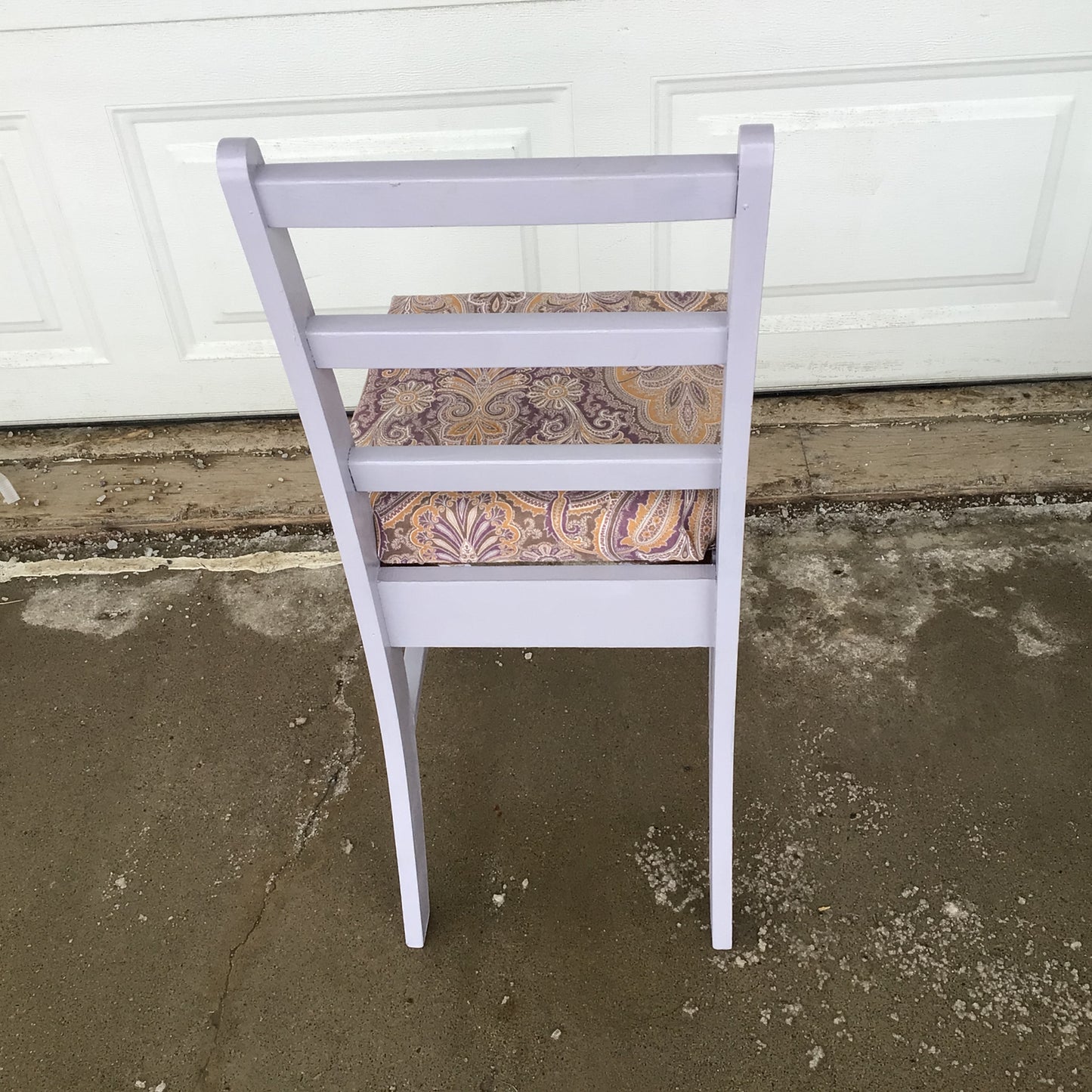 Lavender Kid’s Chair with Paisley Print