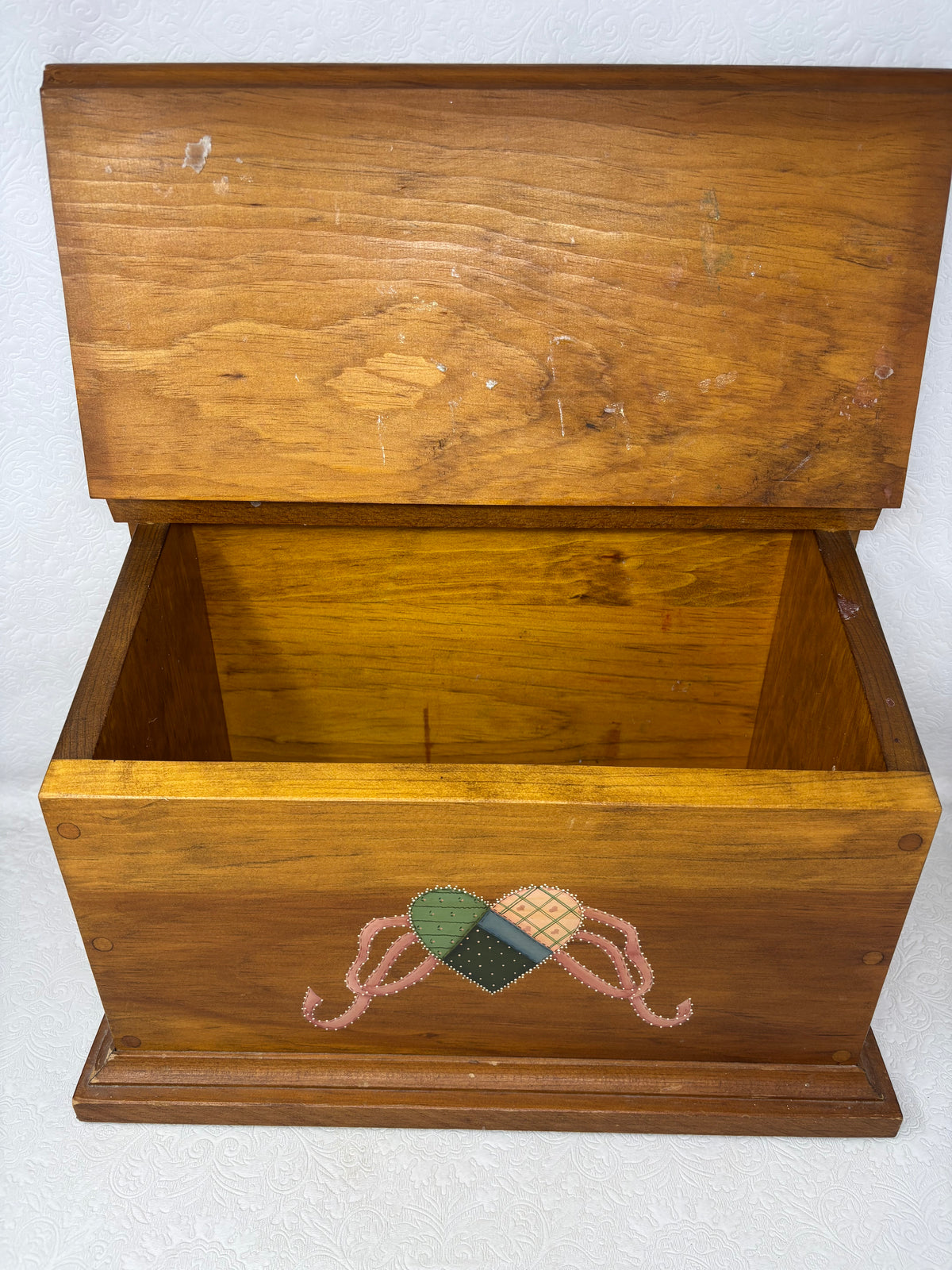 Vintage Hand-painted “Candles” Wooden Box
