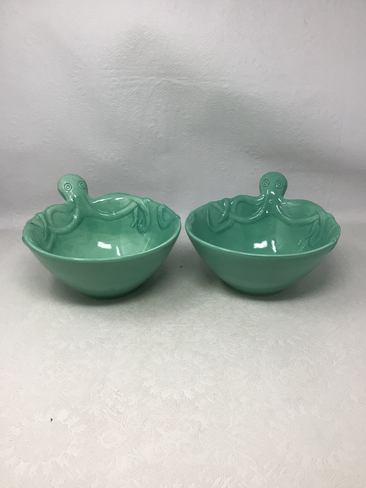 Pair of Port Philip Shoreline Octopus Stoneware Bowls