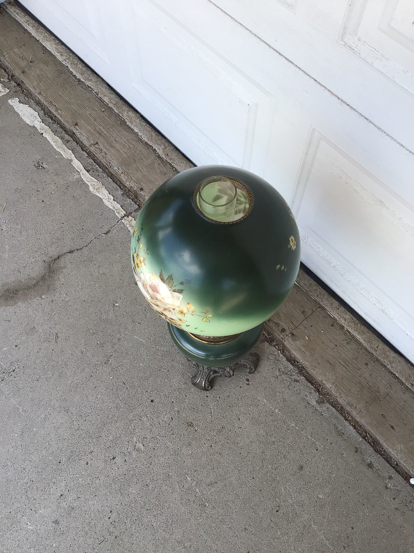 Antique Electrified Oil Lamp
