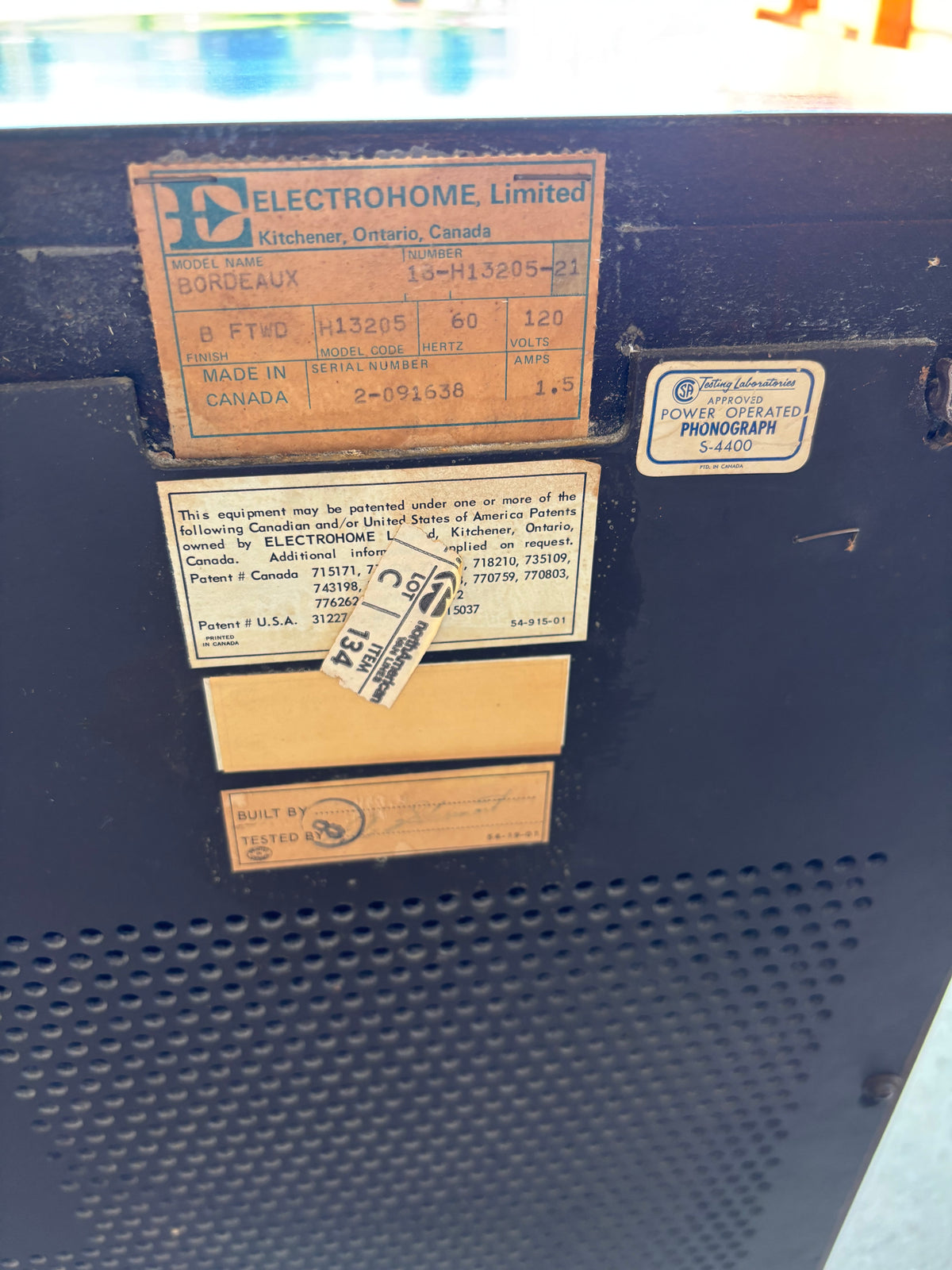 Vintage Wooden Electrohome Stereo Cabinet