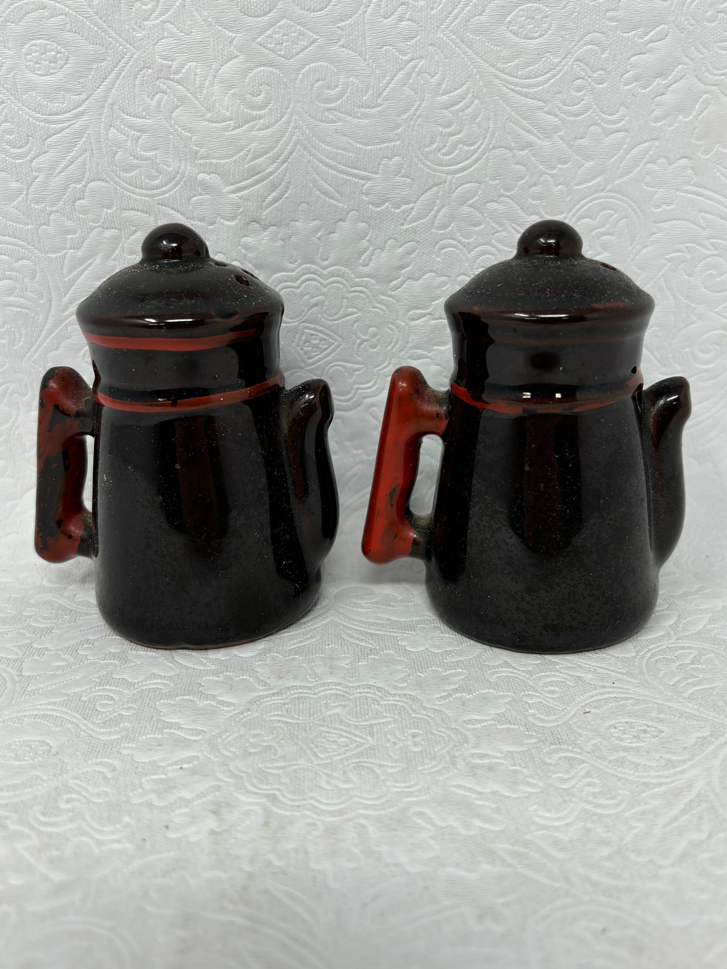 Ceramic Coffee Pot Salt & Pepper Shaker Set