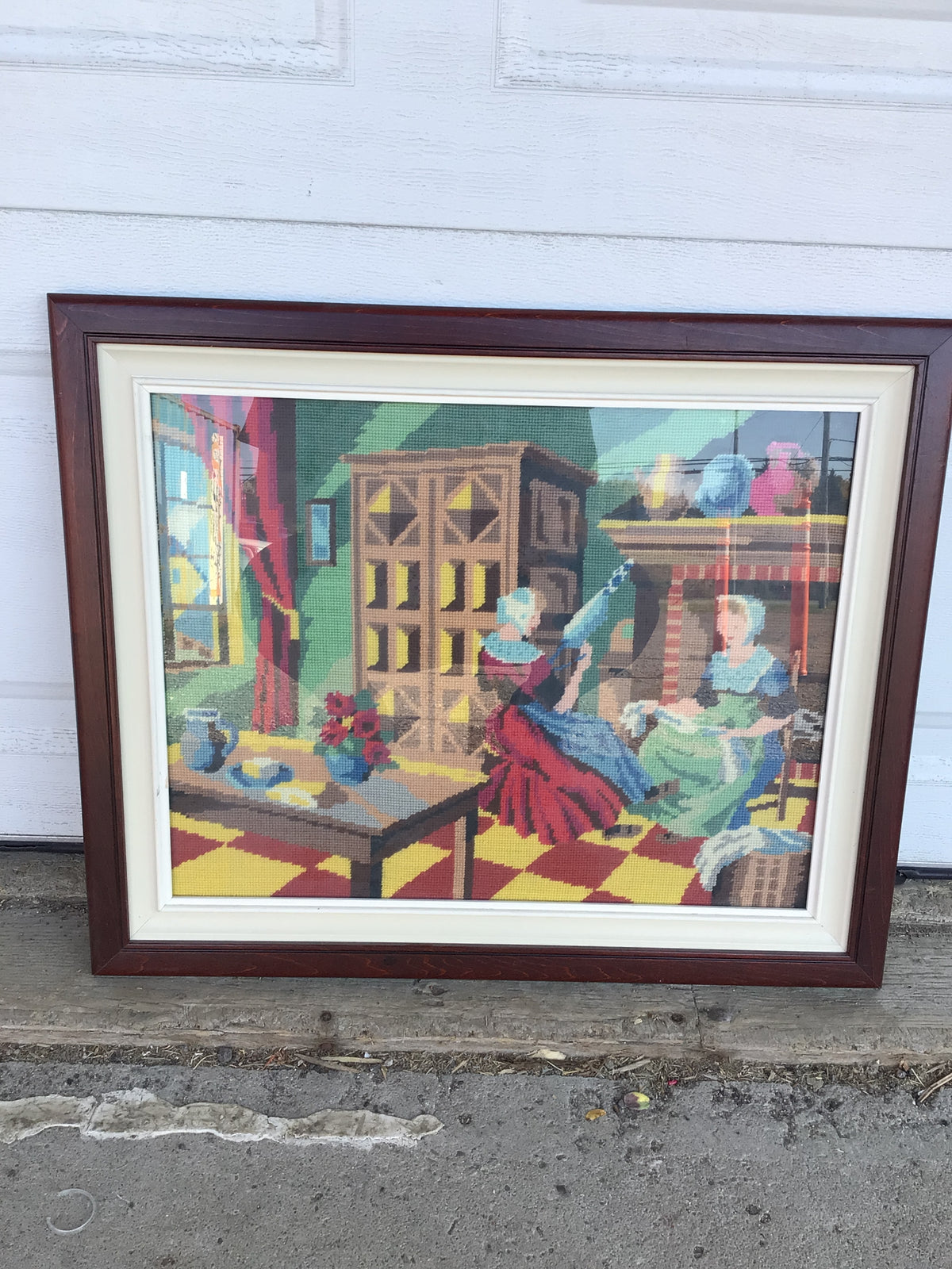 Vintage French Needlepoint Tapestry
