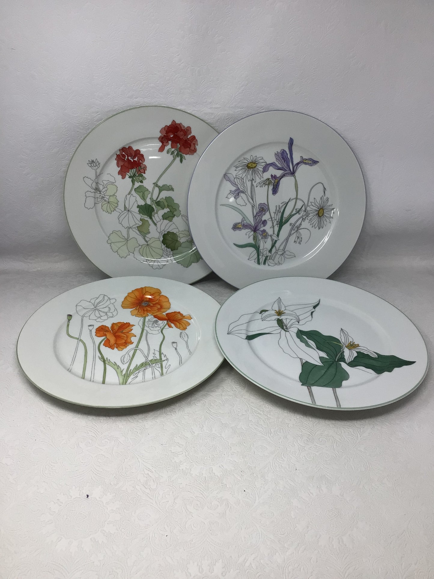 Botanical Floral Dinner Plates