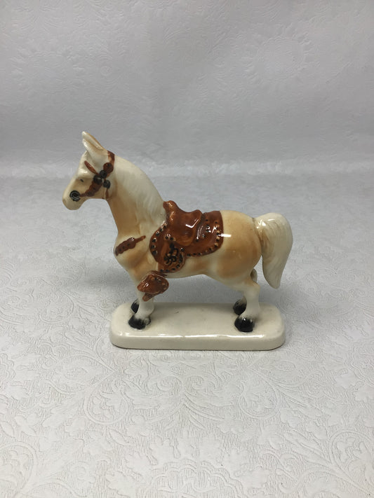 Vintage 1950s Porcelain Horse Figurine
