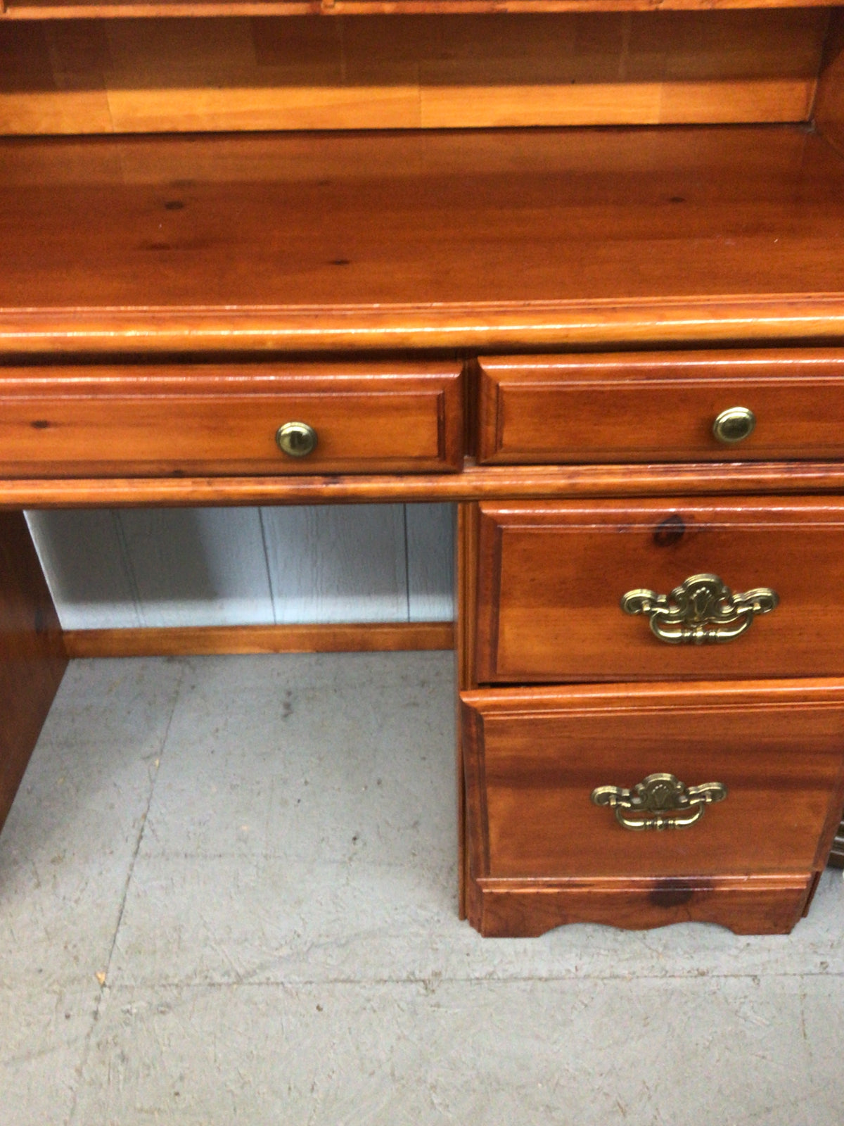 Classic Wooden Roll-Top Desk