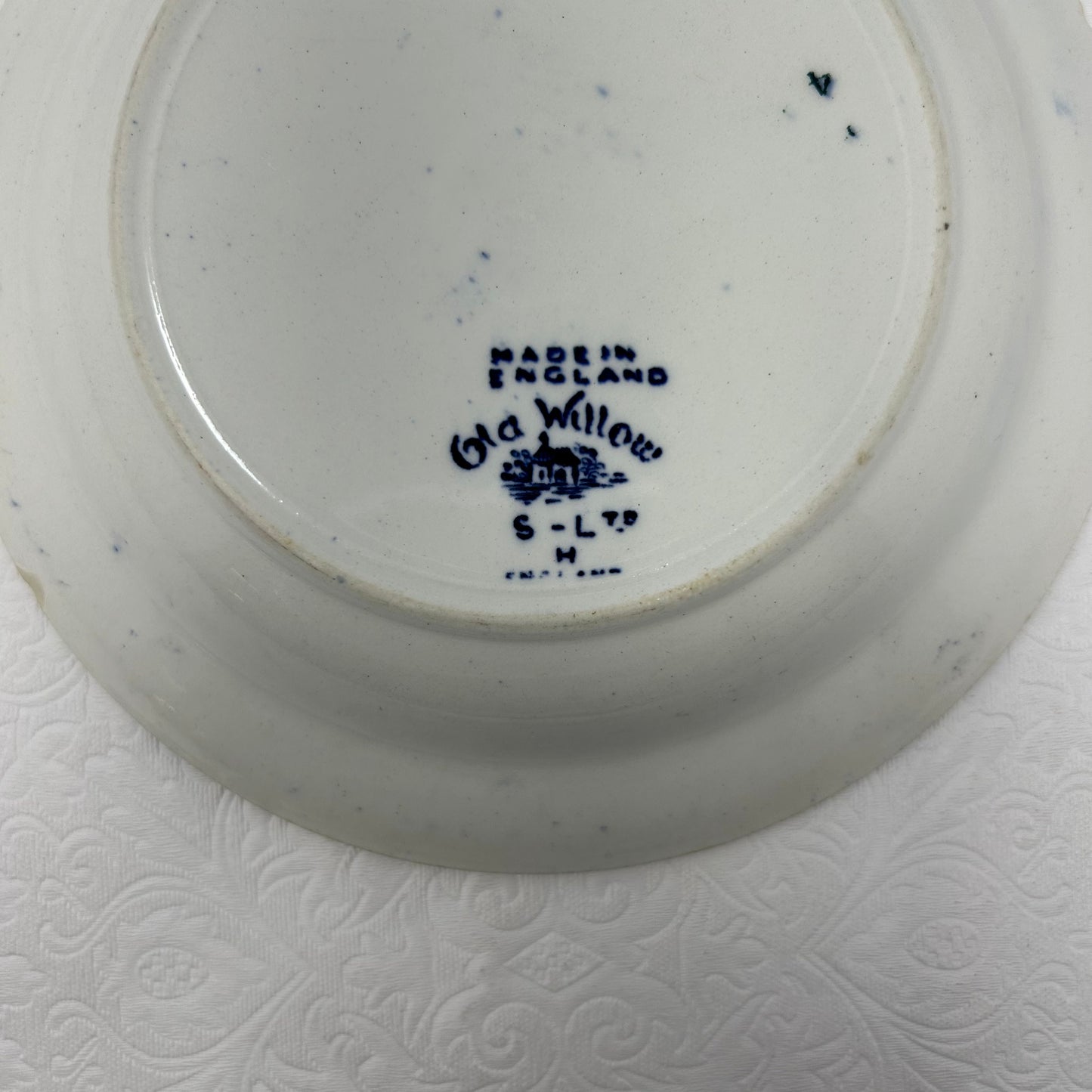 Old Willow English Delft Blue “Baby’s Plate”